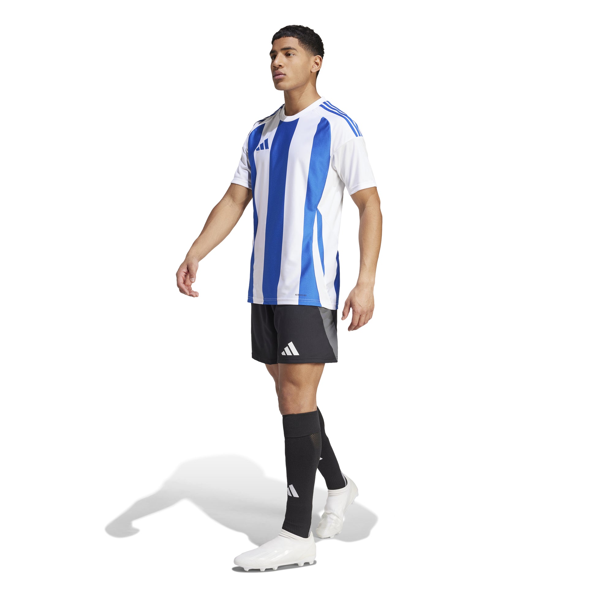 Adidas Striped 24 Jersey White/Team Royal Blue