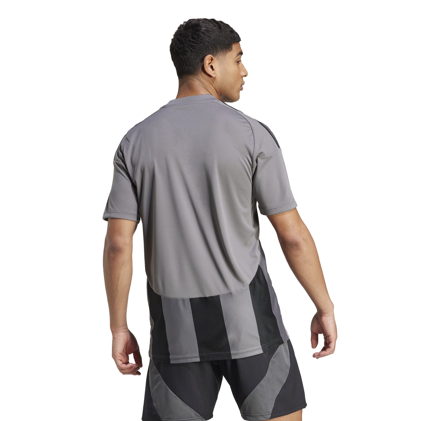 Adidas Striped 24 Jersey Team Grey/Black
