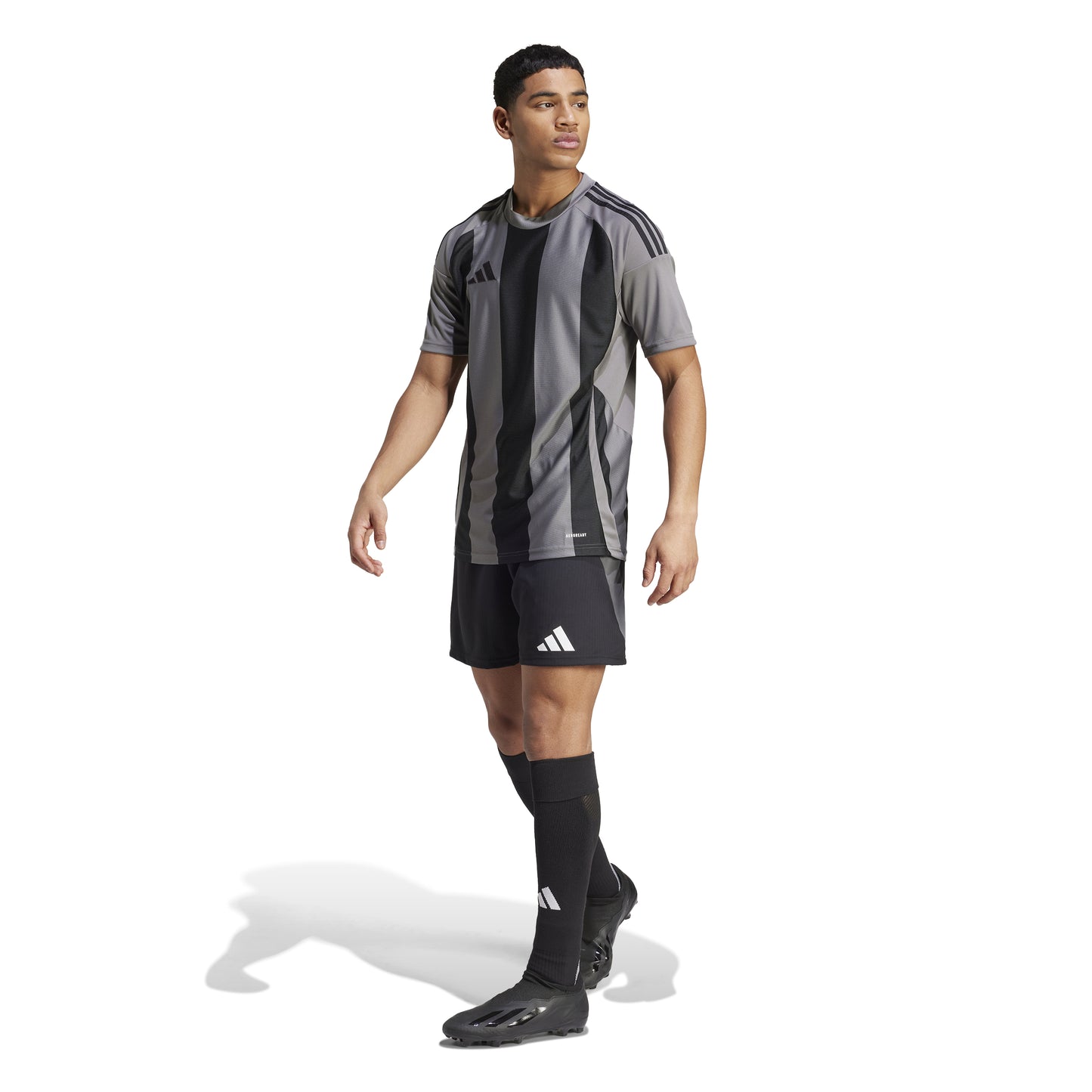 Adidas Striped 24 Jersey Team Grey/Black