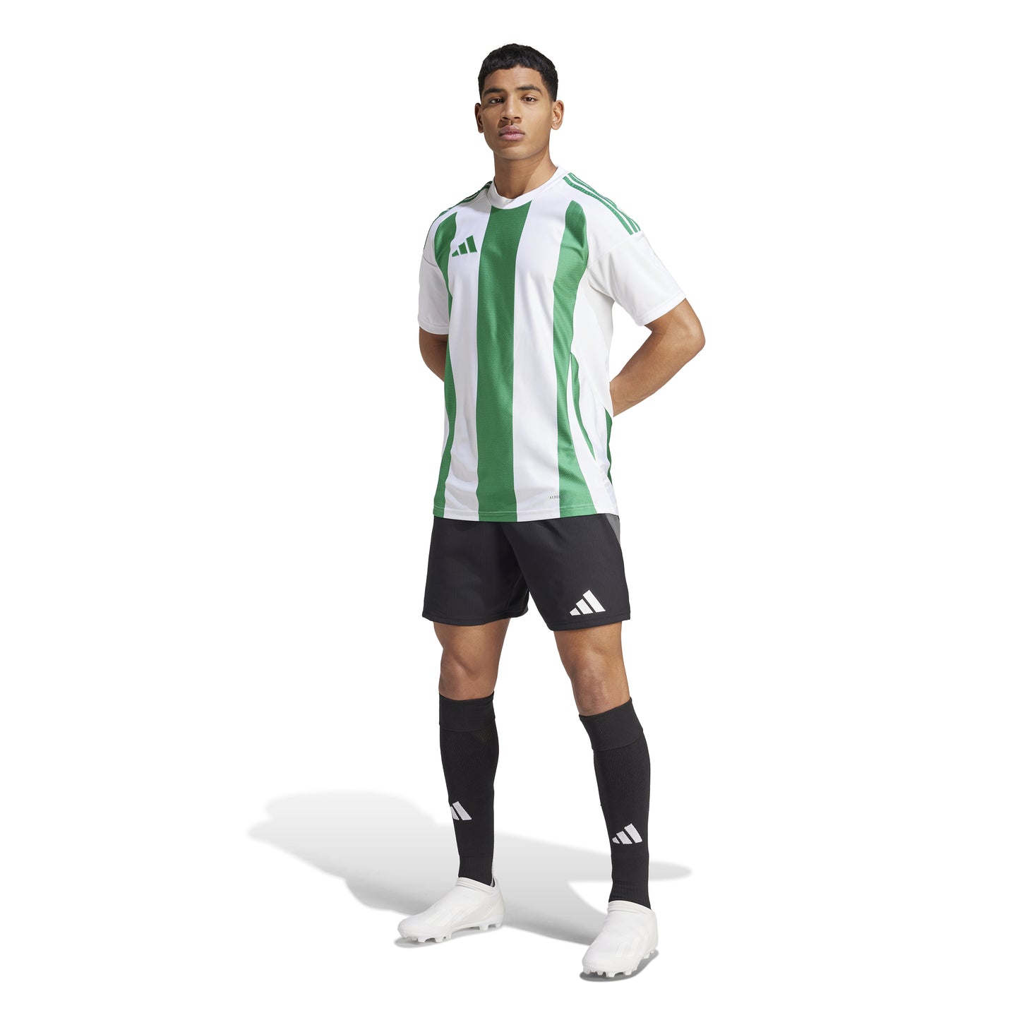 Adidas Striped 24 Jersey White/Team Green