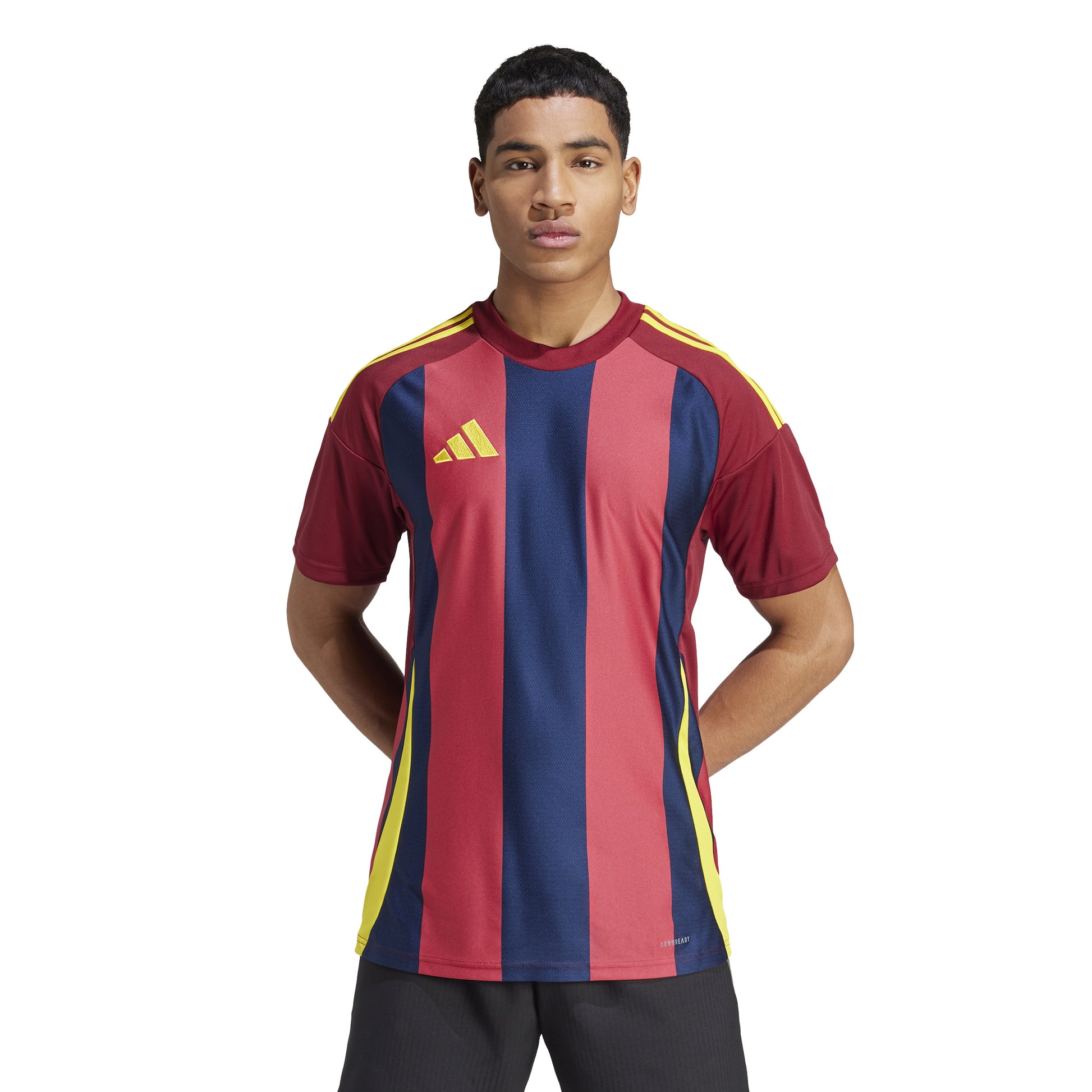 Adidas Striped 24 Jersey Team Navy Blue/Team Coll Burgundy/Team Yellow