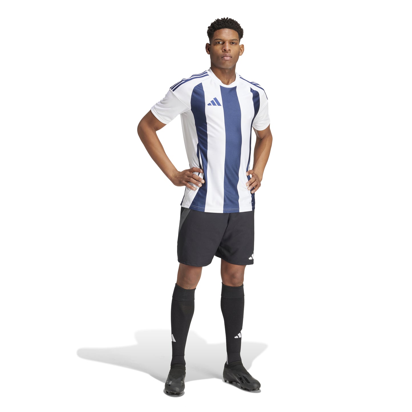 Adidas Striped 24 Jersey Team Navy Blue/White