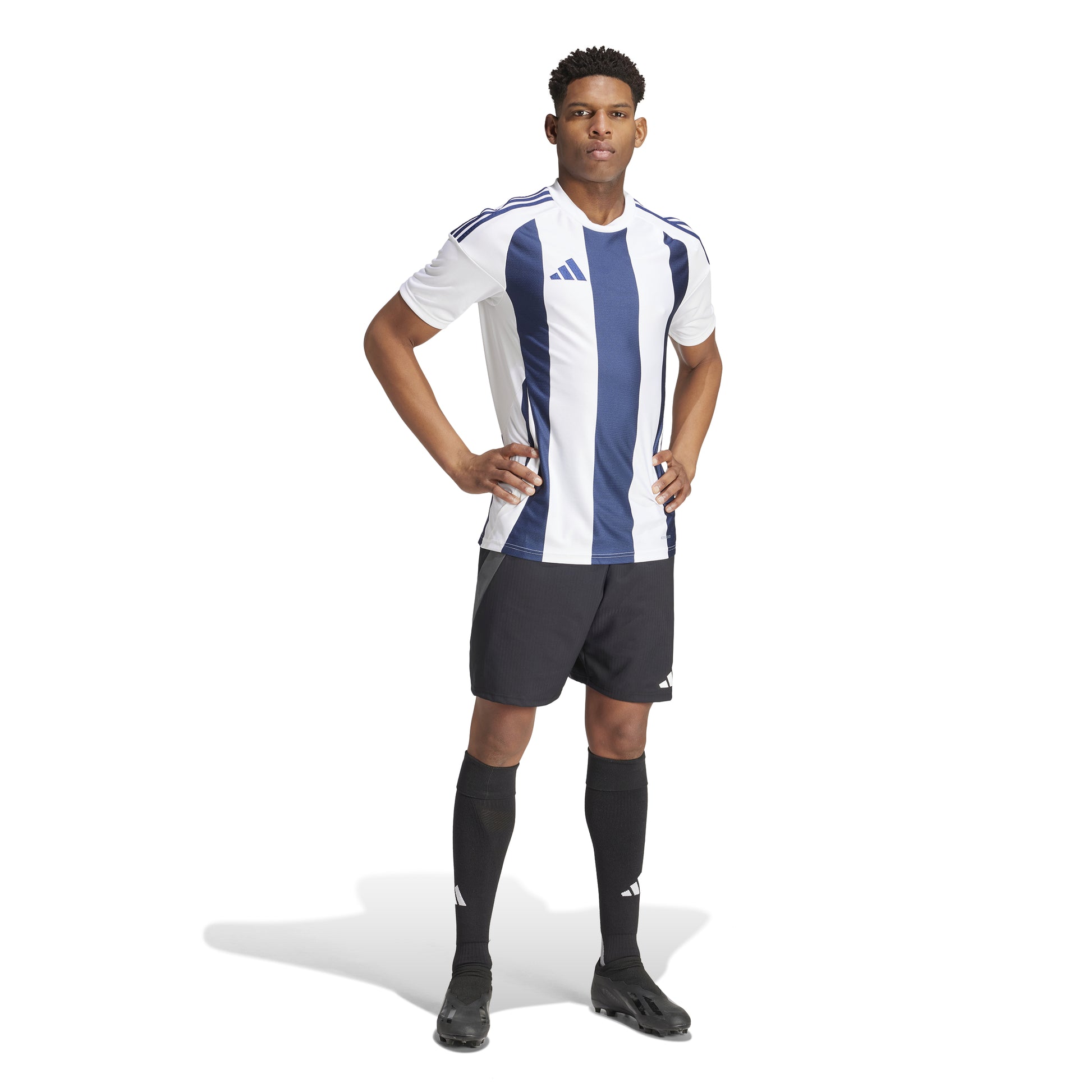 Adidas Striped 24 Jersey Team Navy Blue/White