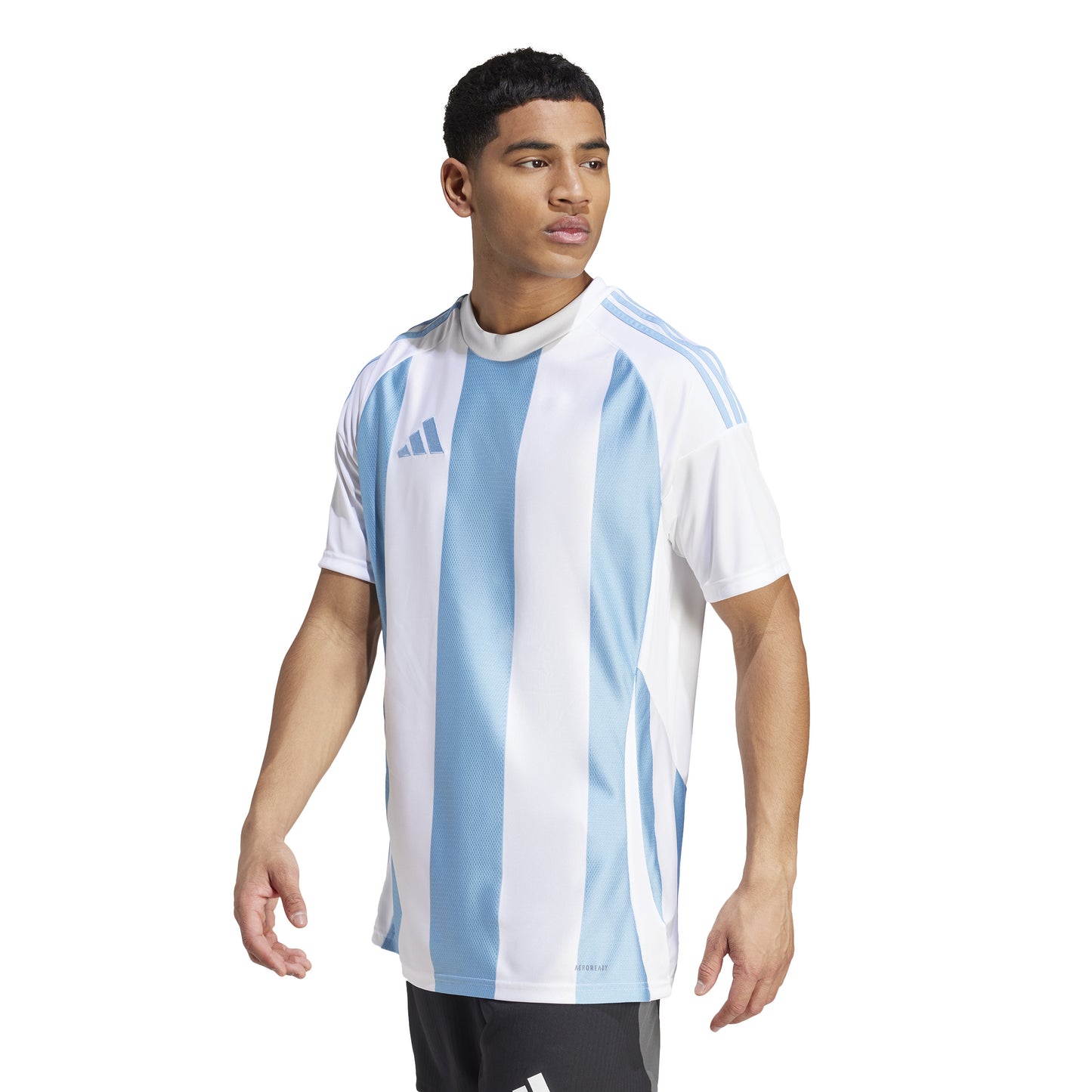 Adidas Striped 24 Jersey Team Light Blue/White