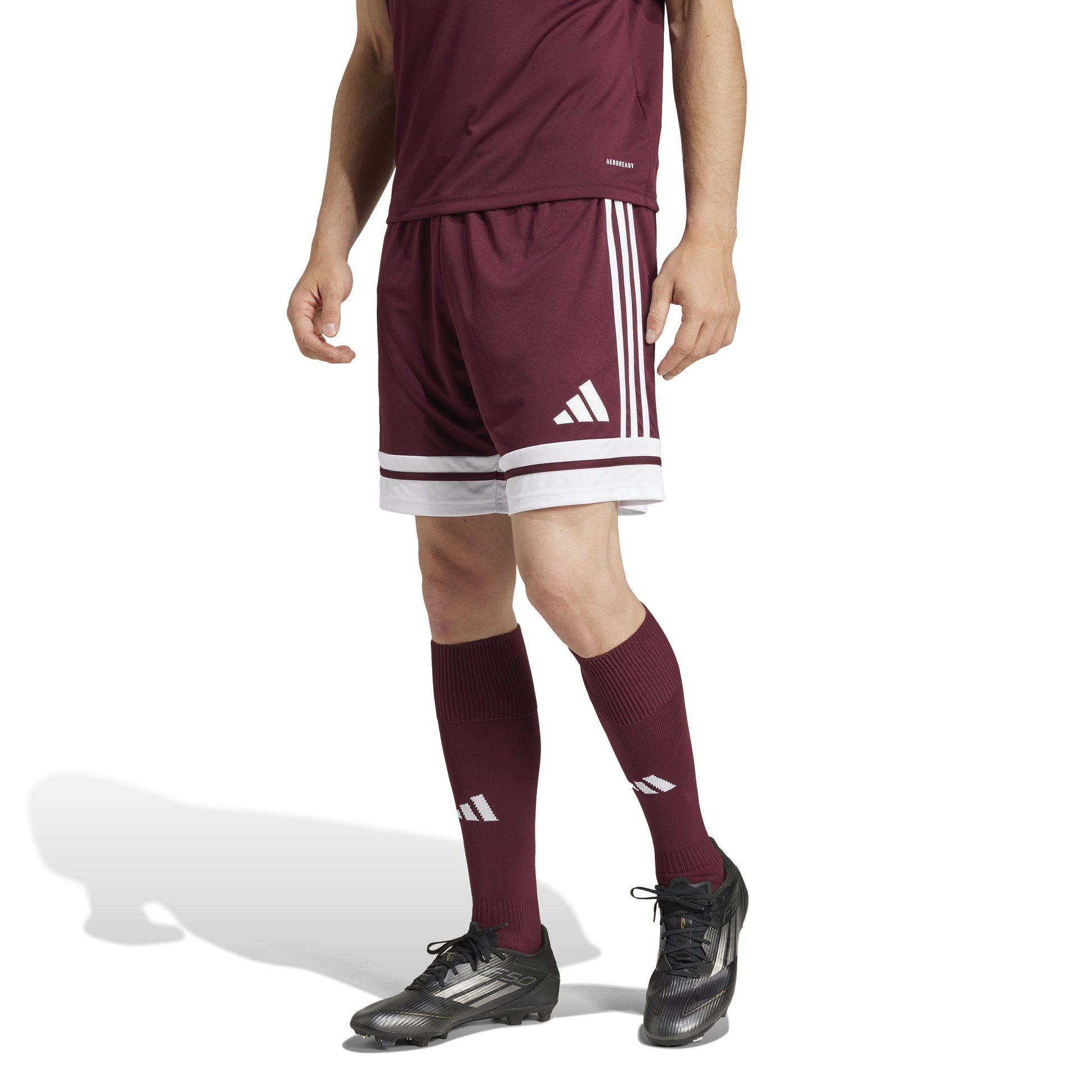 Adidas Squadra 25 Shorts - Team Maroon 2/White