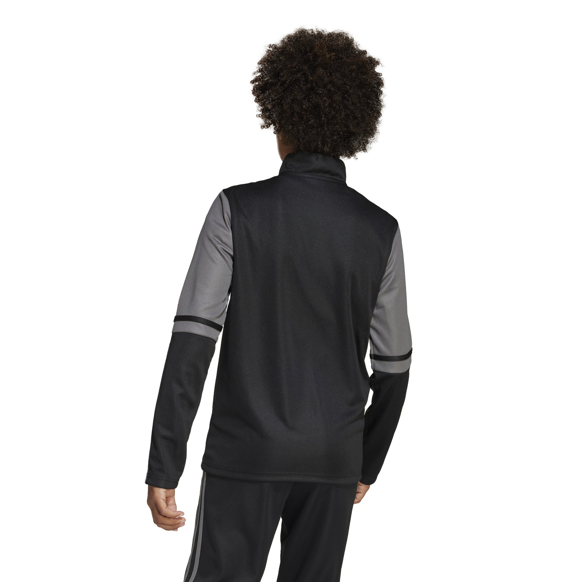 Adidas Squadra 25 1/4 Zip Training Top - Black/Team Grey Four/Pure Ruby