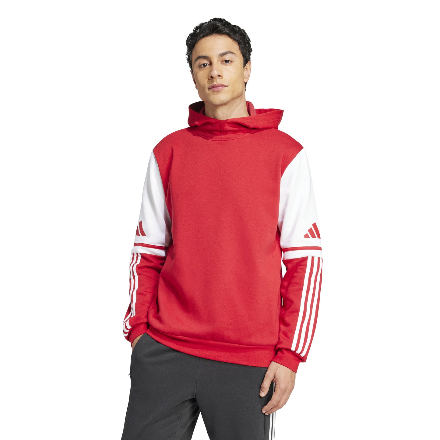 Adidas Squadra 25 Pullover Sweat Hoodie - Team Power Red 2/White