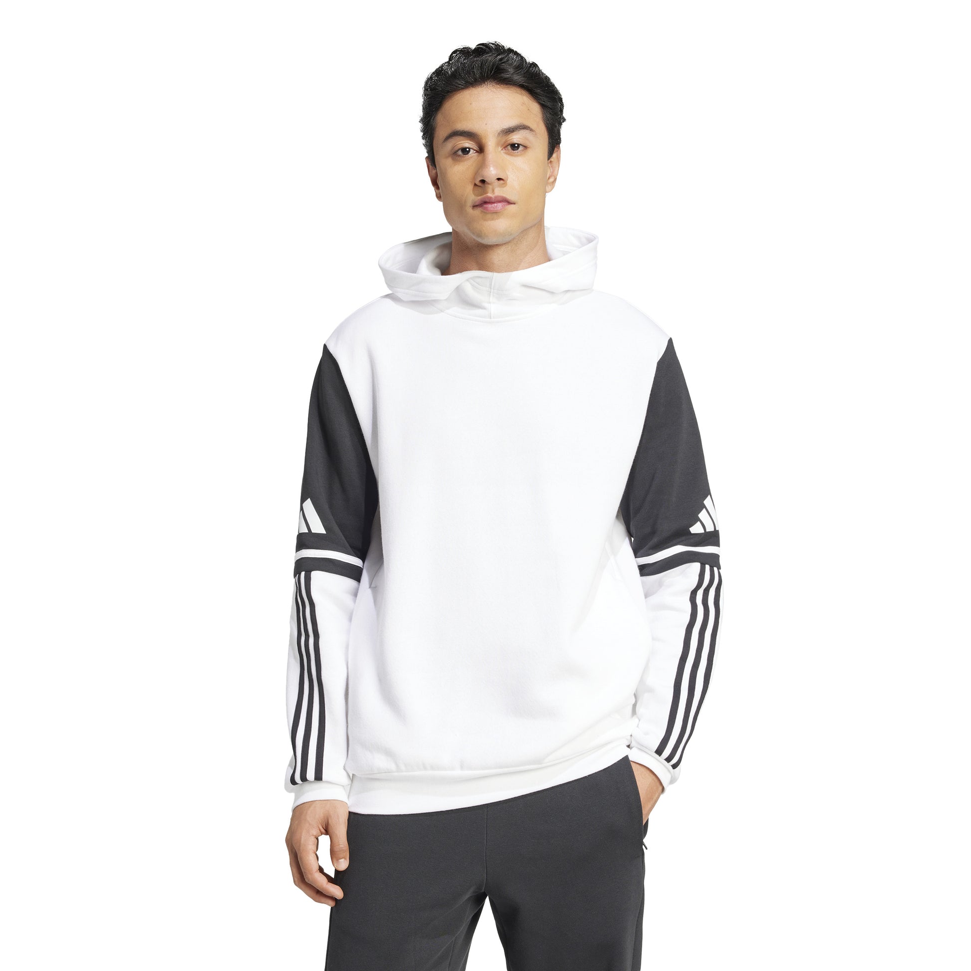 Adidas Squadra 25 Pullover Sweat Hoodie - White/Black