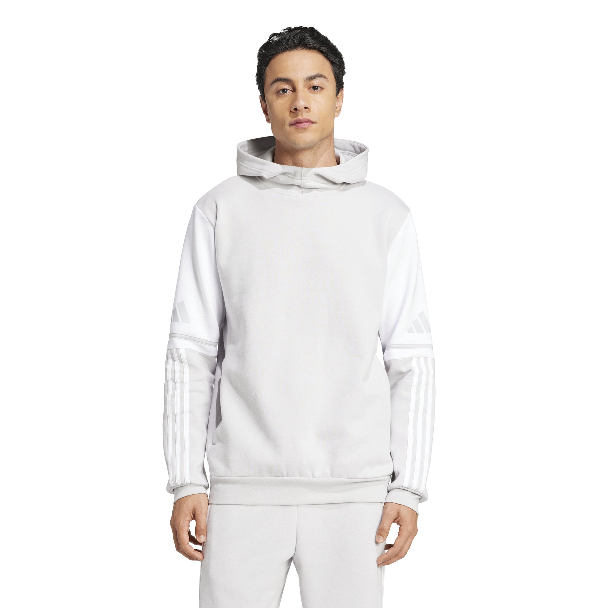 Adidas Squadra 25 Pullover Sweat Hoodie - Team Light Grey/White