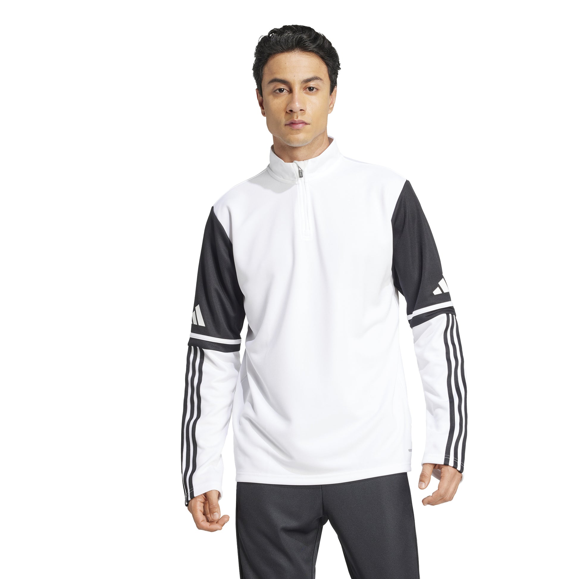 Adidas Squadra 25 1/4 Zip Training Top - White/Black