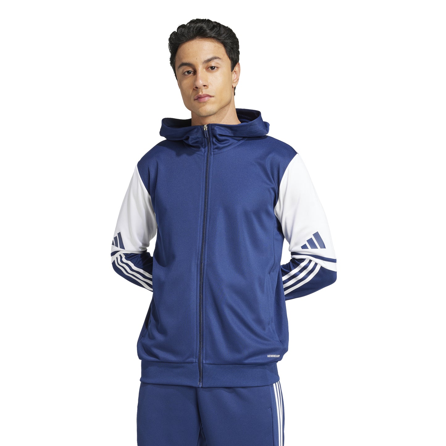 Adidas Squadra 25 Full Zip Hoodie - Team Navy Blue 2/White