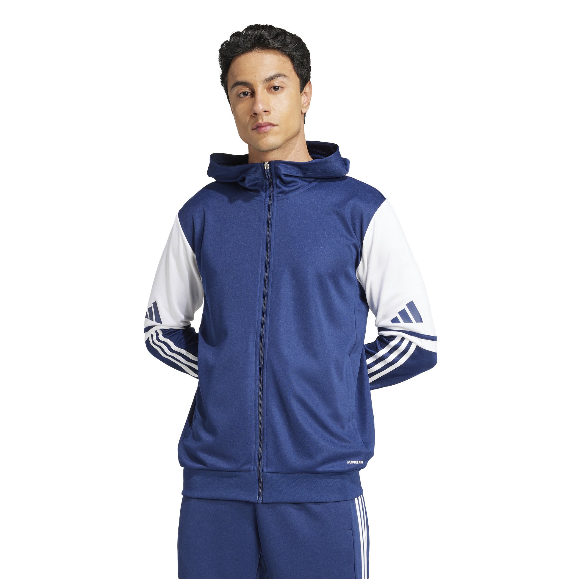 Adidas Squadra 25 Full Zip Hoodie - Team Navy Blue 2/White