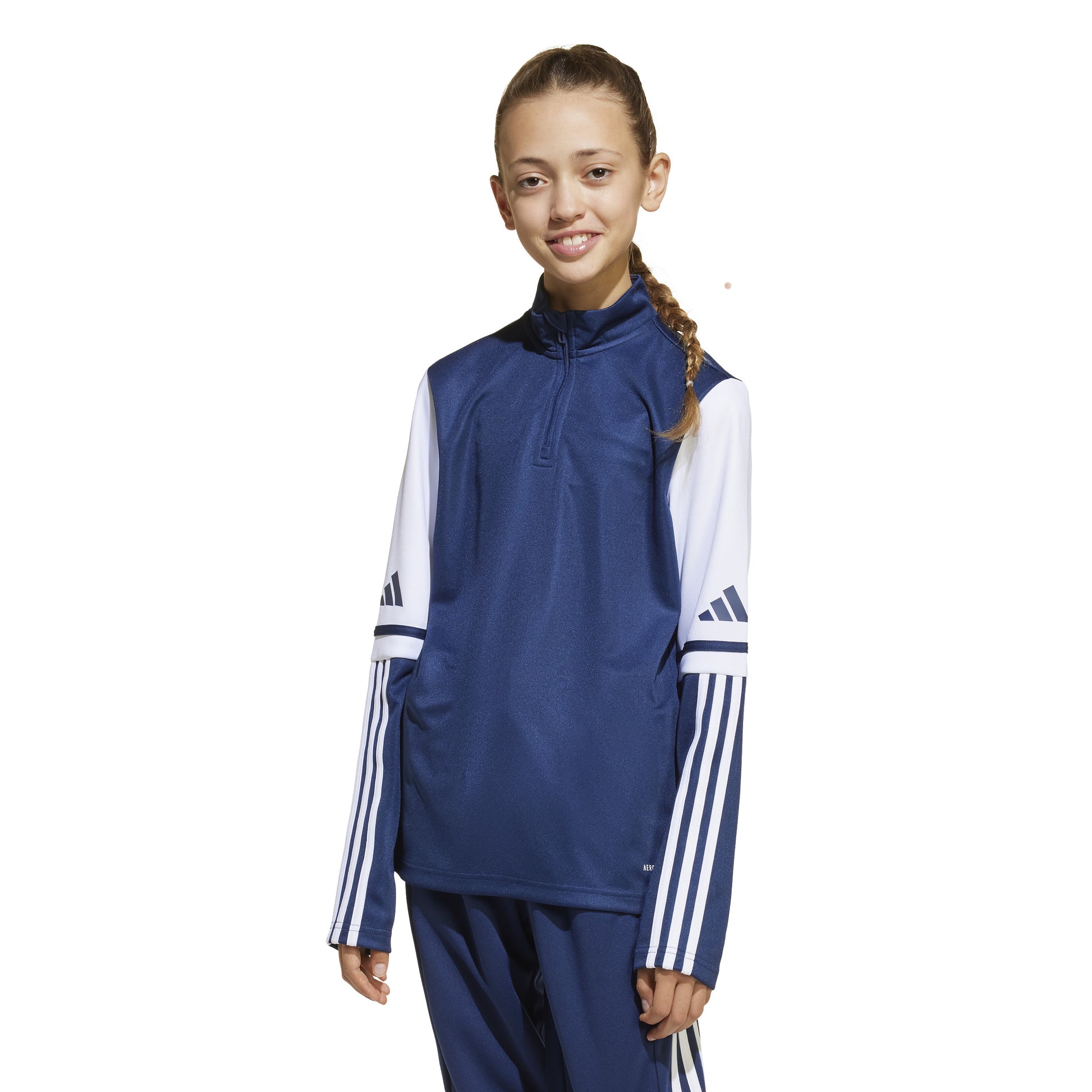 Adidas Squadra 25 1/4 Zip Training Top - Team Navy Blue 2/White