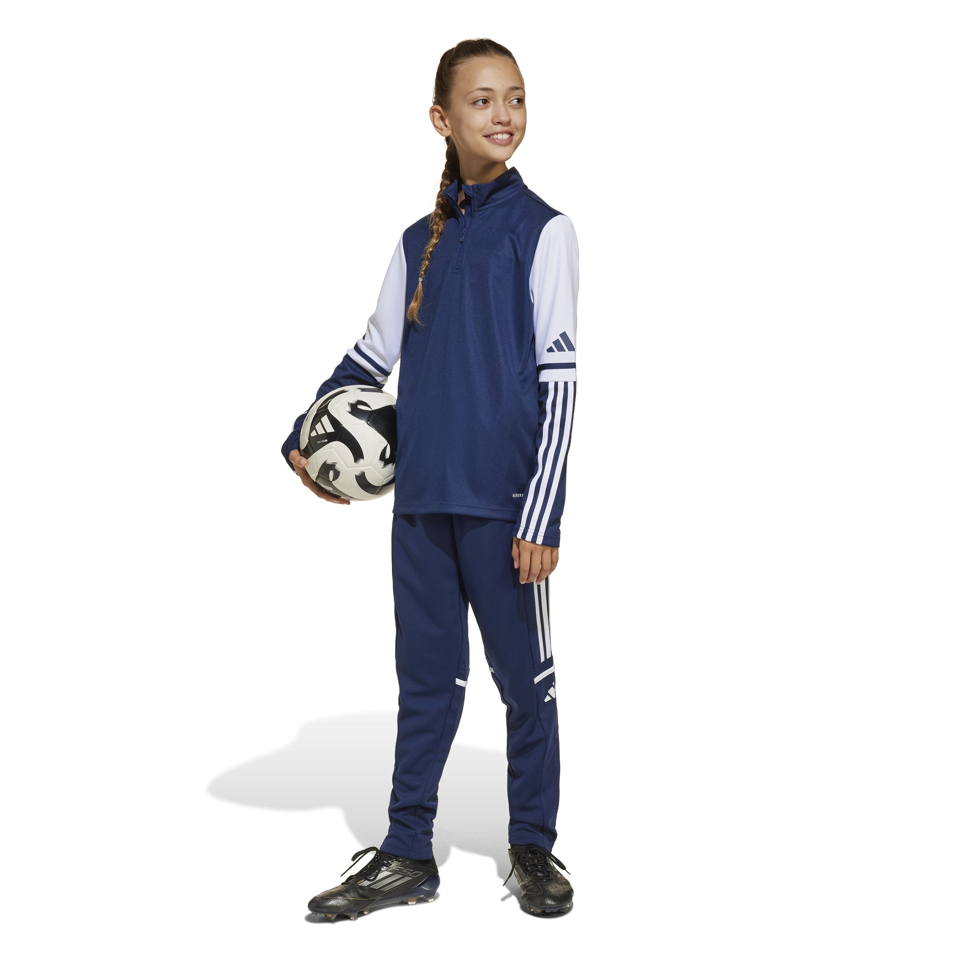 Adidas Squadra 25 1/4 Zip Training Top - Team Navy Blue 2/White