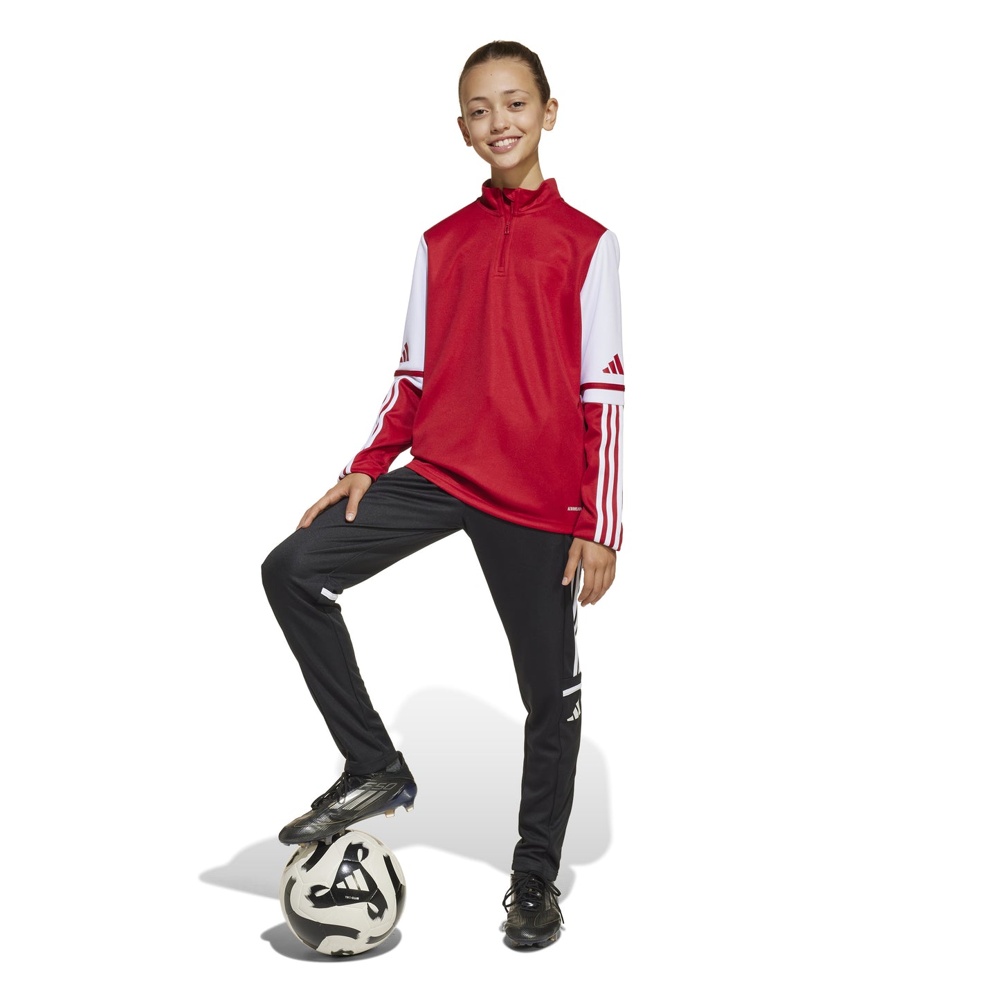 Adidas Squadra 25 1/4 Zip Training Top - Team Power Red 2/White