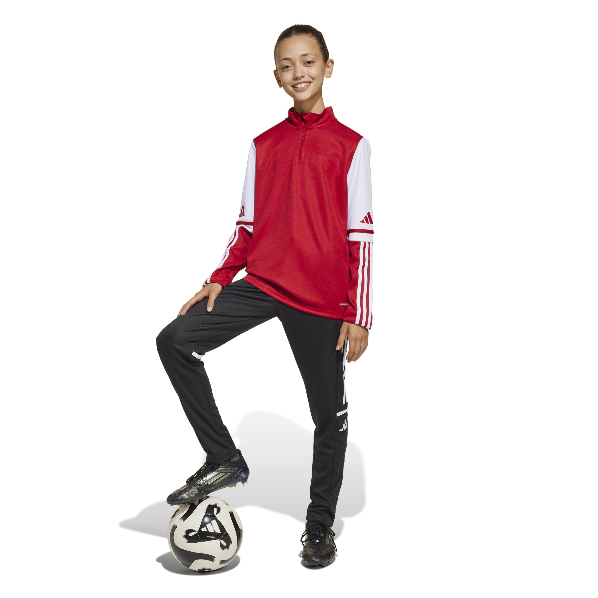 Adidas Squadra 25 1/4 Zip Training Top - Team Power Red 2/White