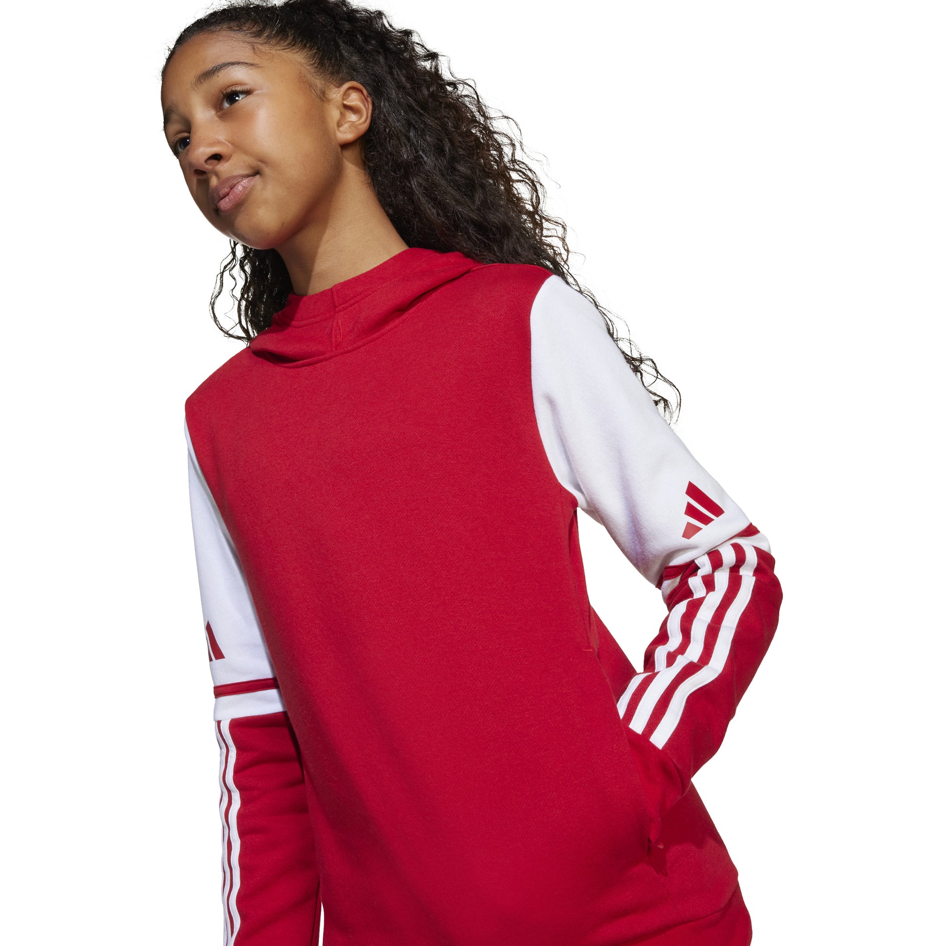 Adidas Squadra 25 Pullover Sweat Hoodie - Team Power Red 2/White