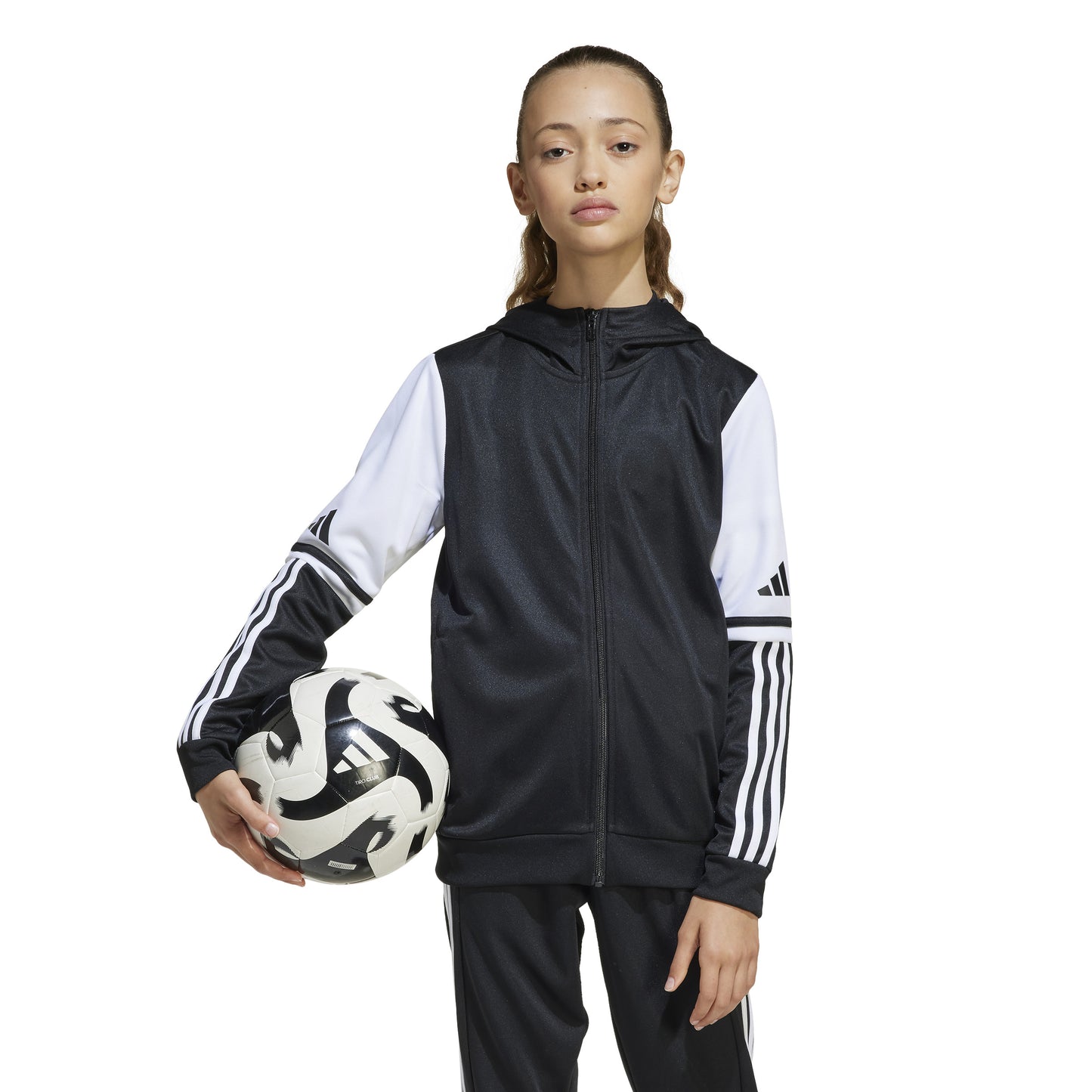 Adidas Squadra 25 Full Zip Hoodie - Black/White