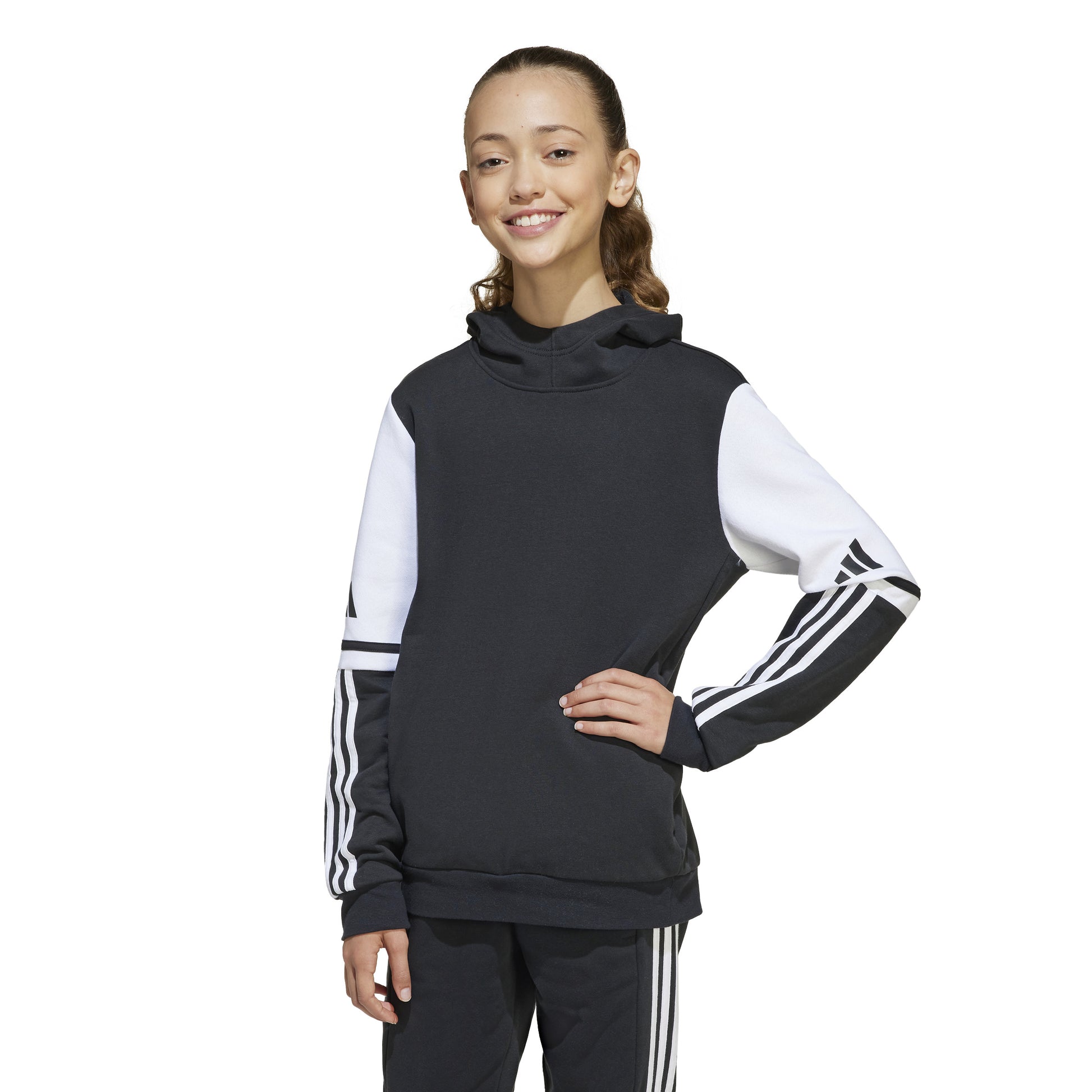Adidas Squadra 25 Pullover Sweat Hoodie - Black/White