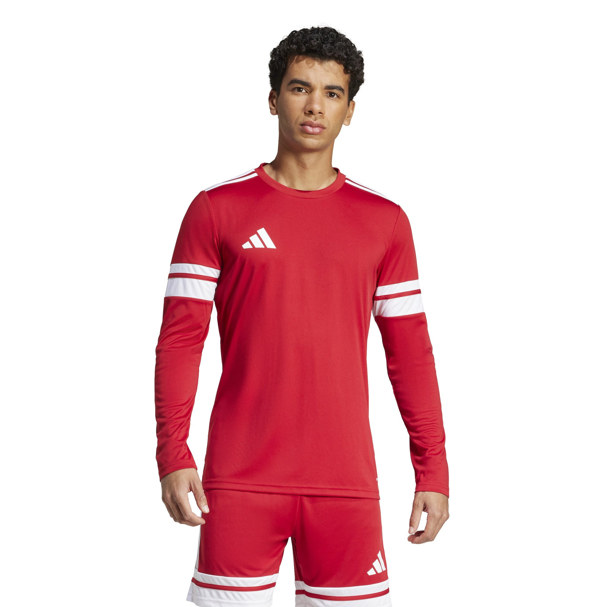 Adidas Squadra 25 Slim LS Shirt - Team Power Red 2/White