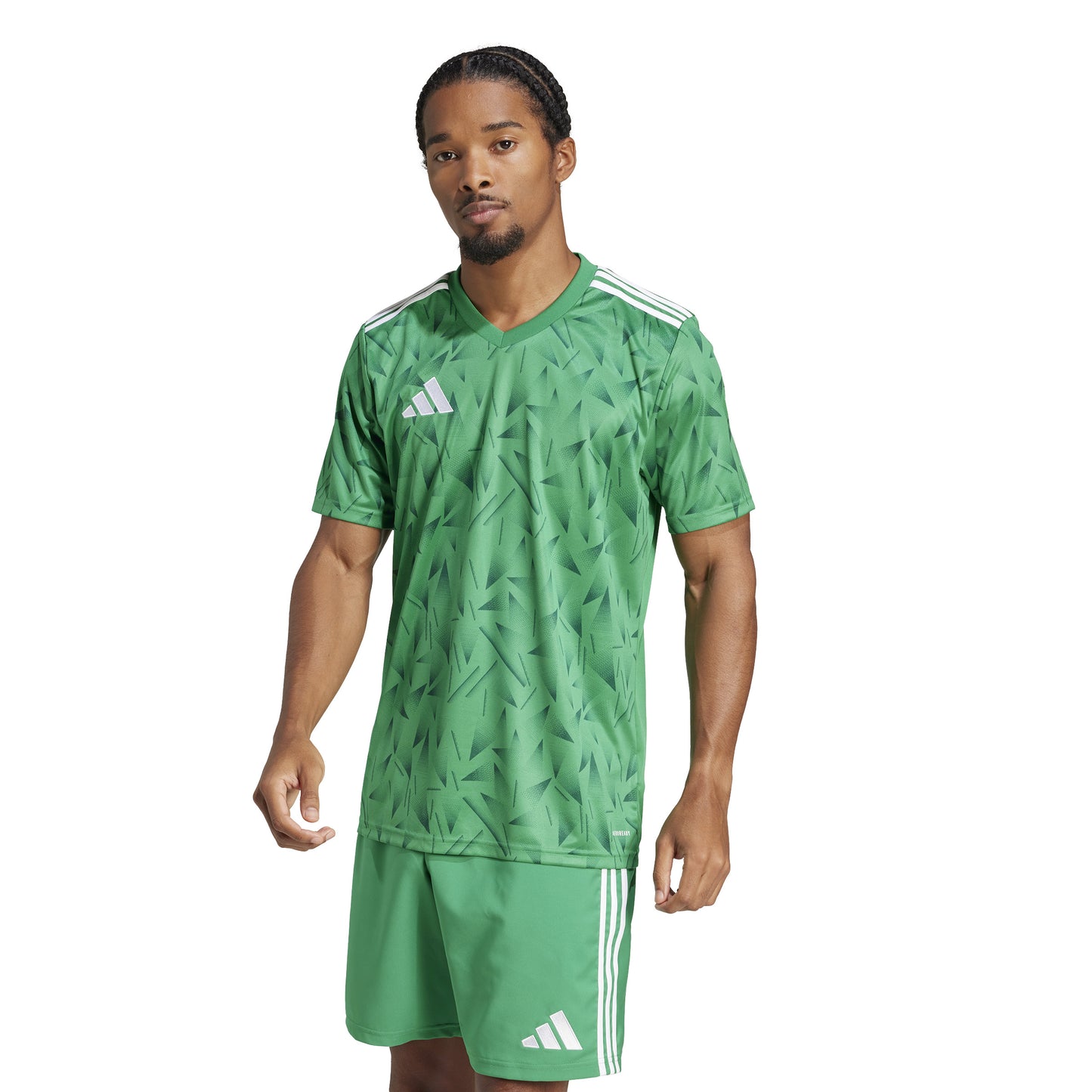 Adidas Team Icon 25 Slim SS Shirt Team Green/White