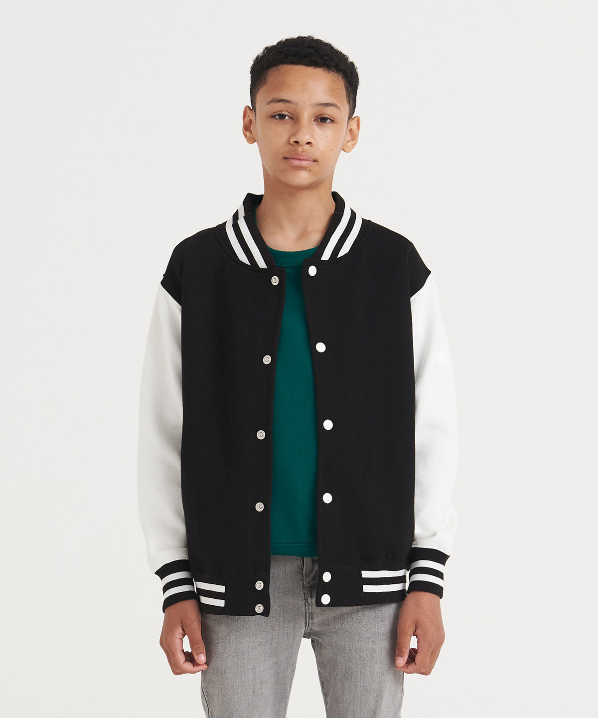 Just Hoods Kids Varsity Jacket - JH43J