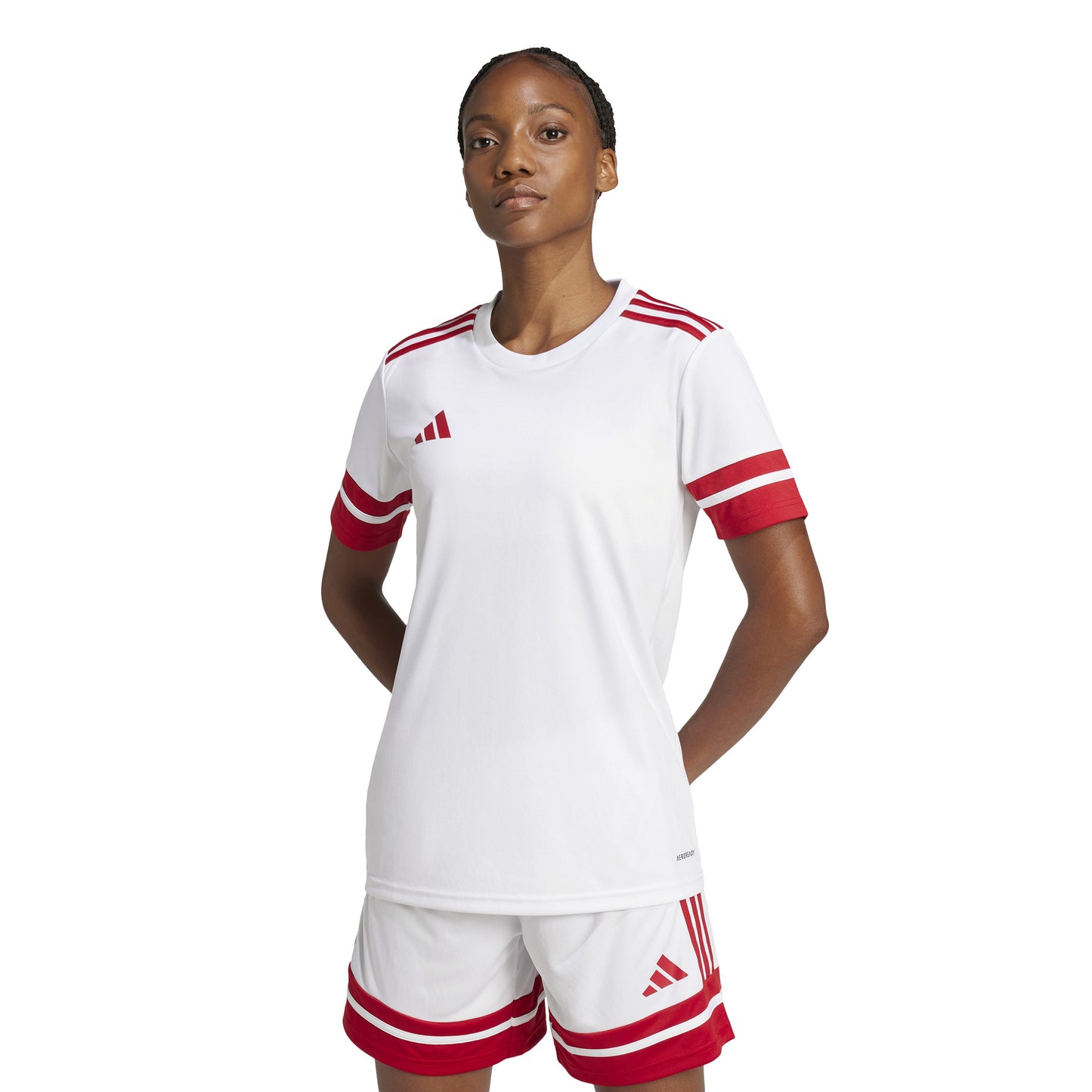 Adidas Squadra 25 SS Shirt - White/Team Power Red 2