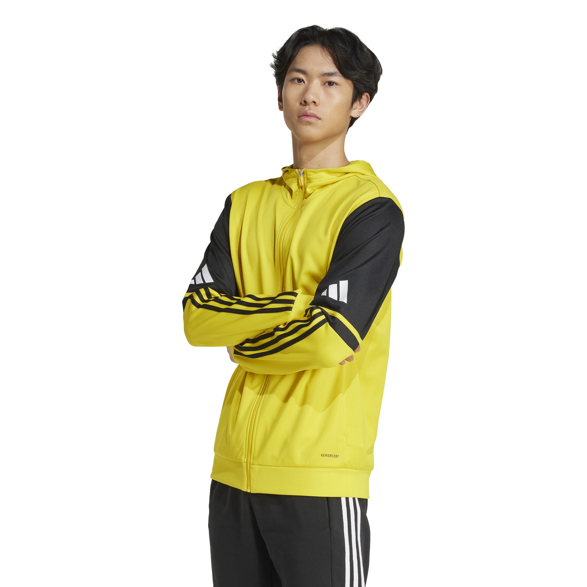 Adidas Squadra 25 Full Zip Hoodie - Team Yellow/Black