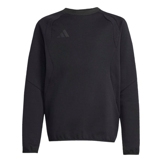 Adidas Junior Tiro Travel Cotton Crew Sweatshirt Black/Black