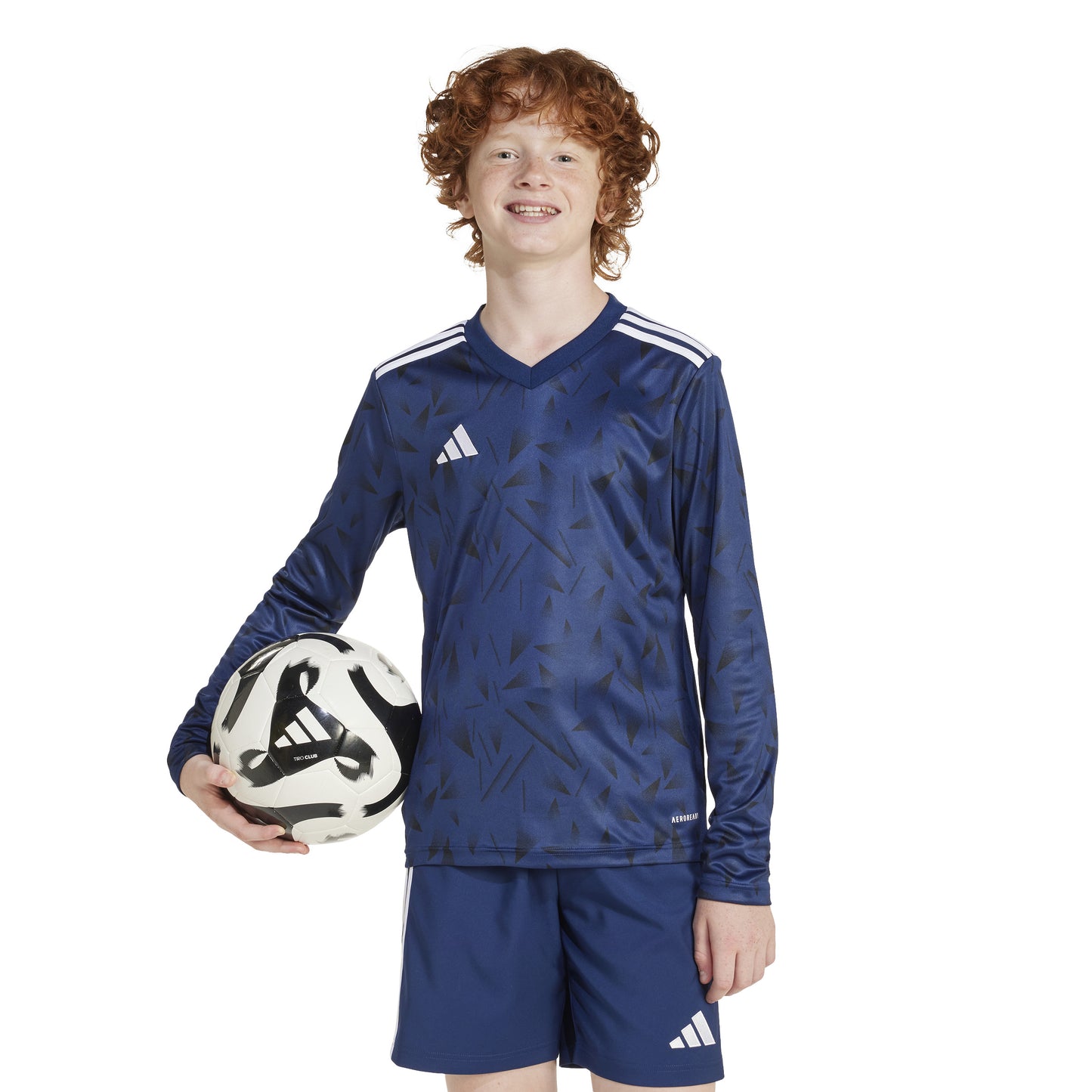 Adidas Junior Team Icon 25 LS Shirt Team Navy Blue 2/White