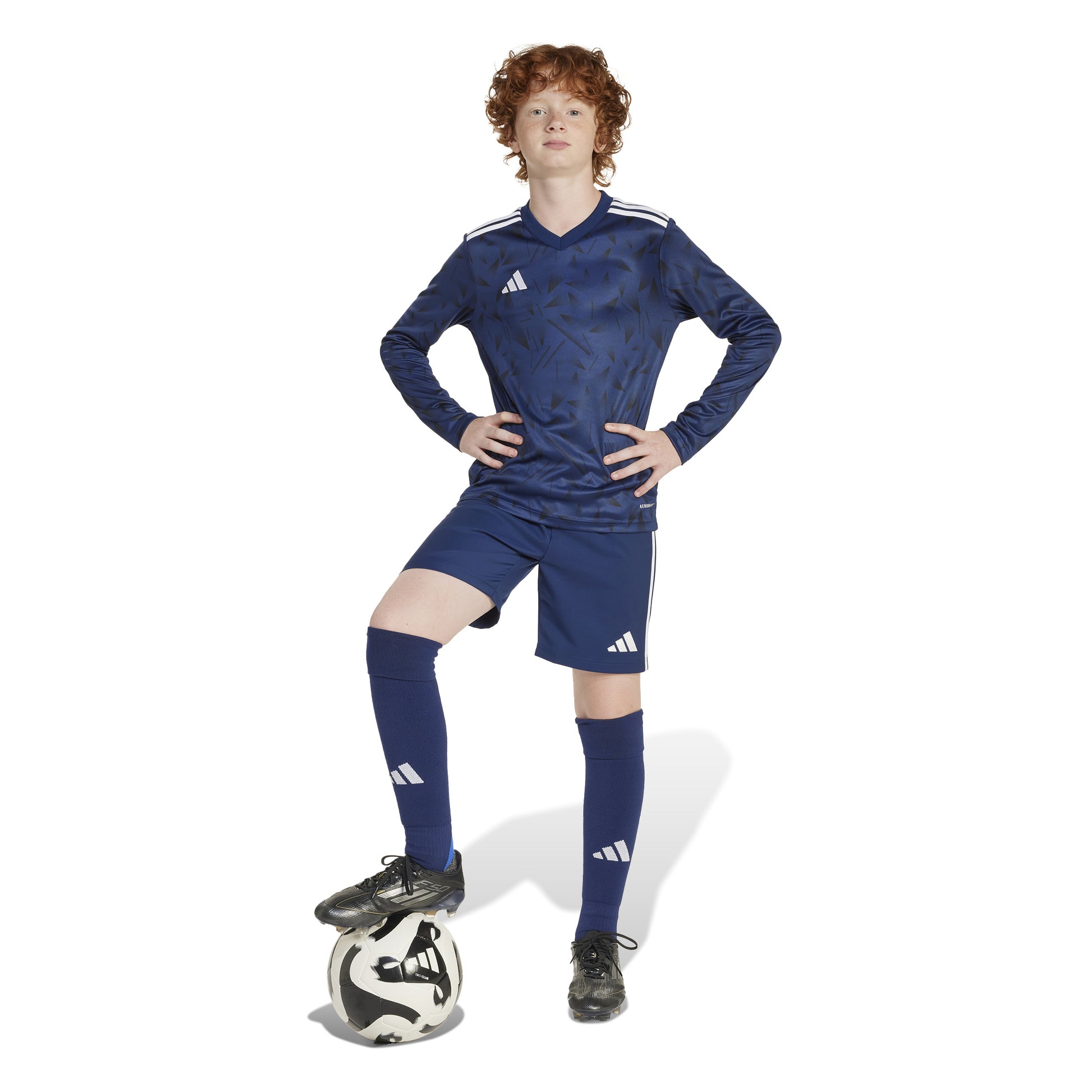 Adidas Junior Team Icon 25 LS Shirt Team Navy Blue 2/White