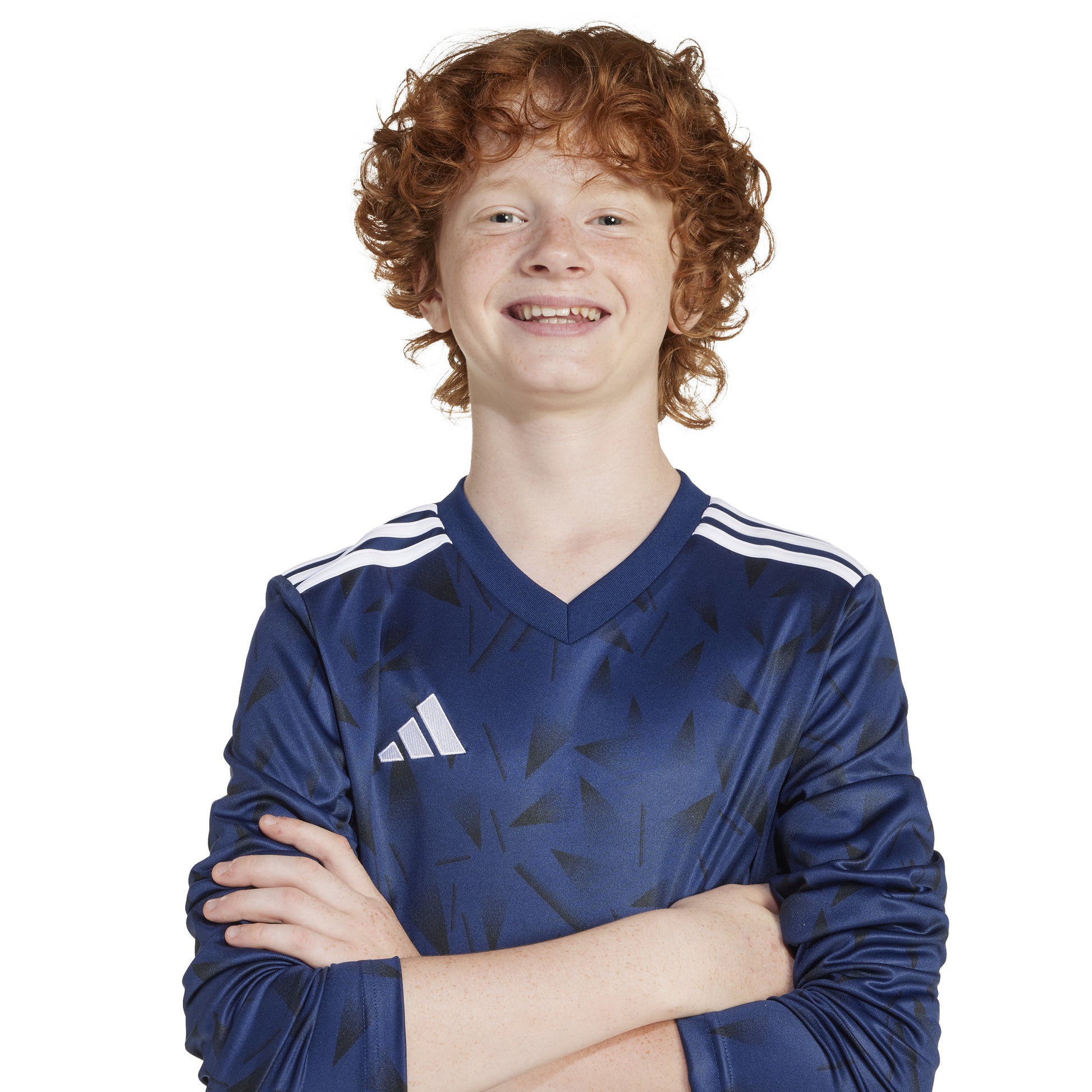 Adidas Junior Team Icon 25 LS Shirt Team Navy Blue 2/White