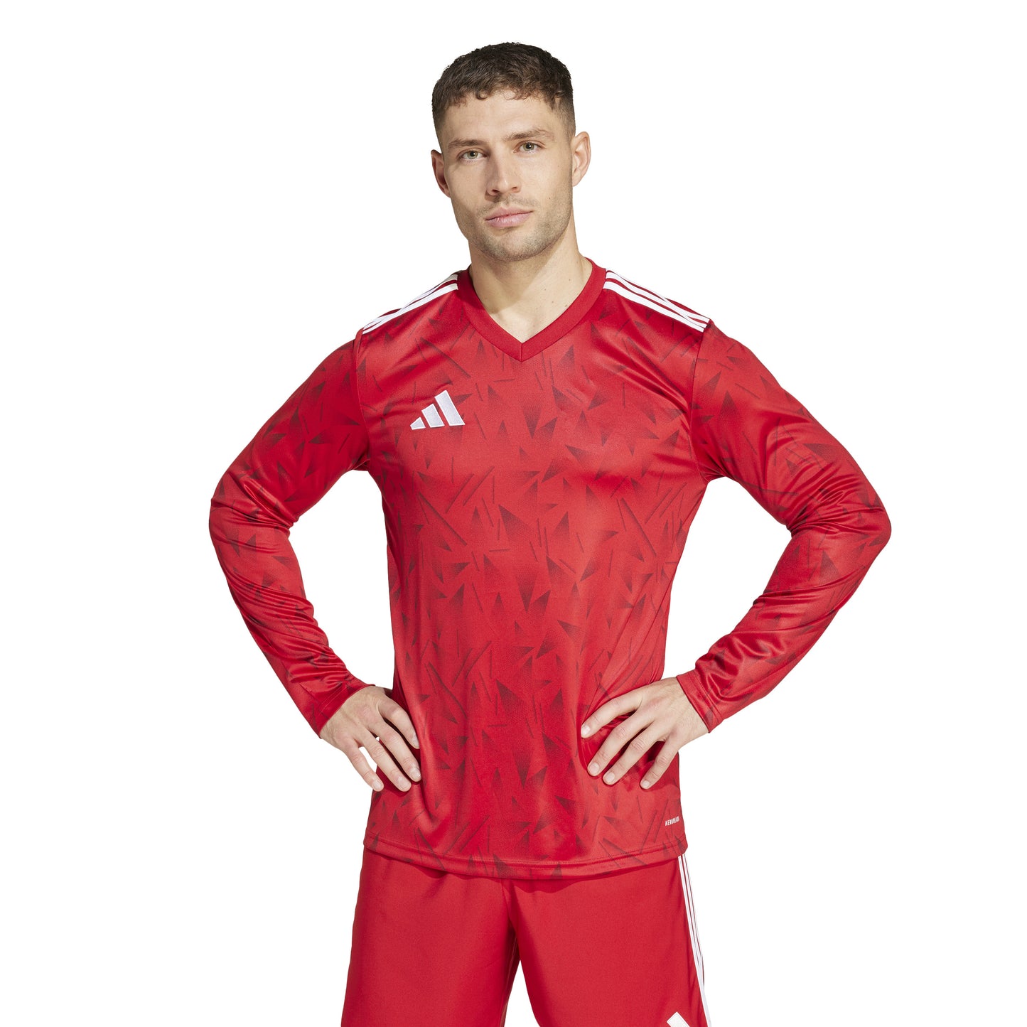 Adidas Team Icon 25 Slim LS Shirt Team Power Red 2/White