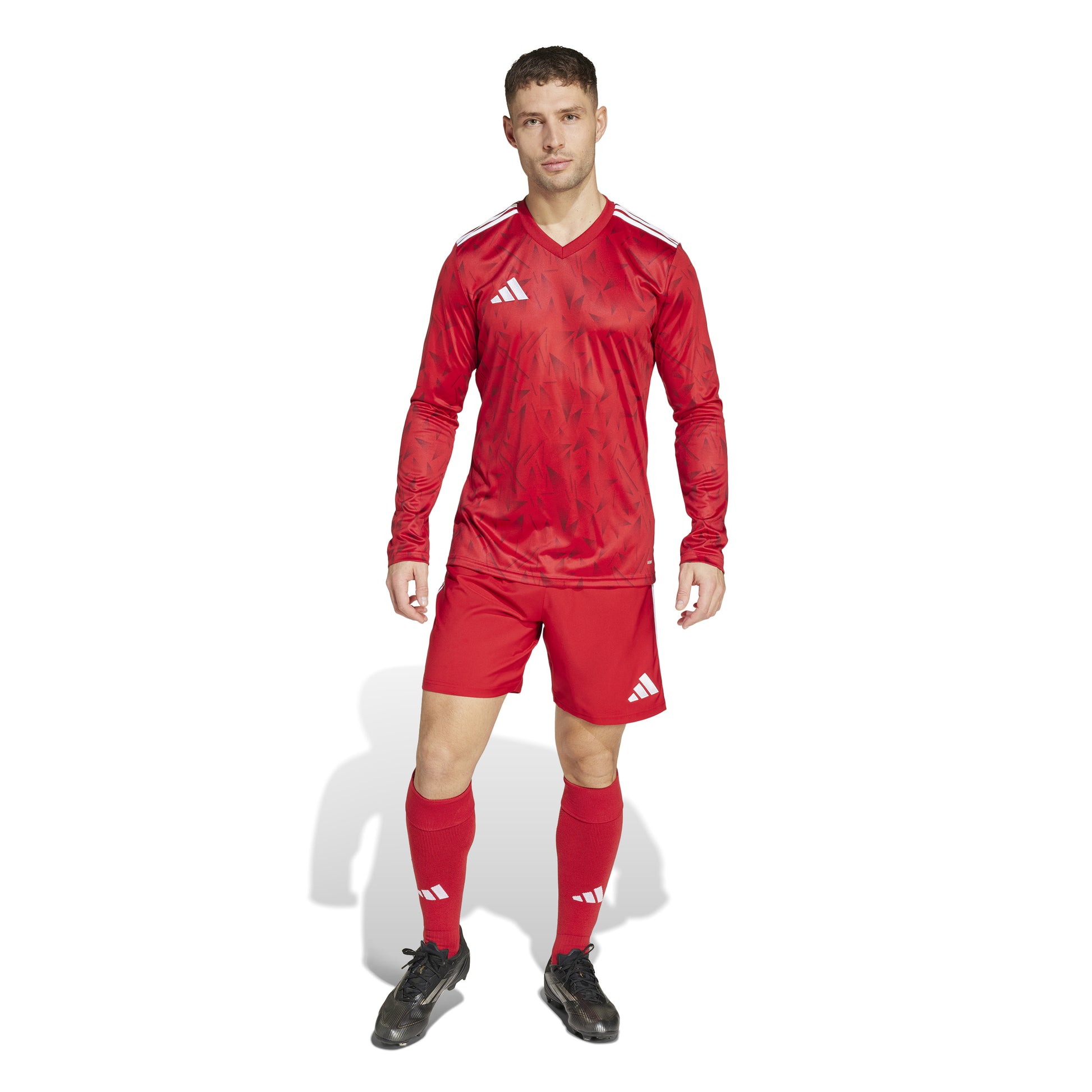 Adidas Team Icon 25 Slim LS Shirt Team Power Red 2/White
