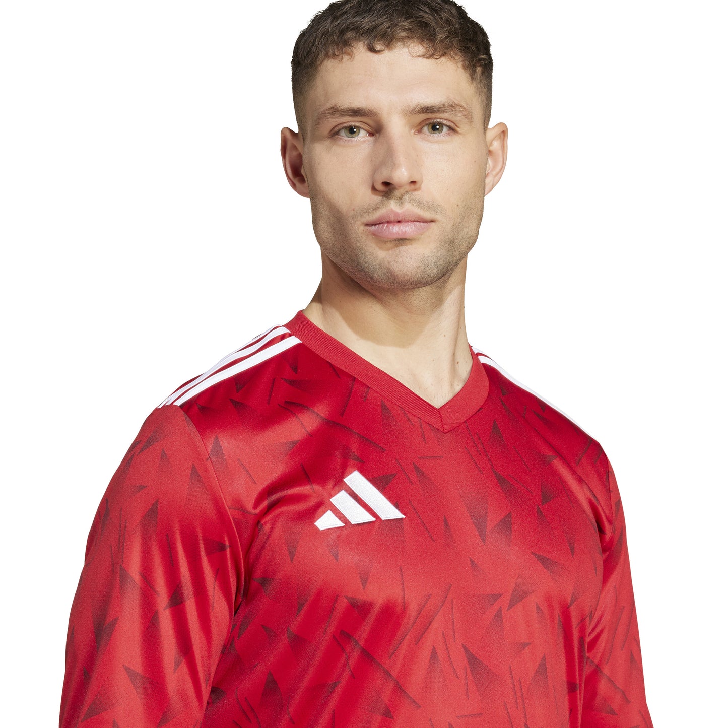 Adidas Team Icon 25 Slim LS Shirt Team Power Red 2/White