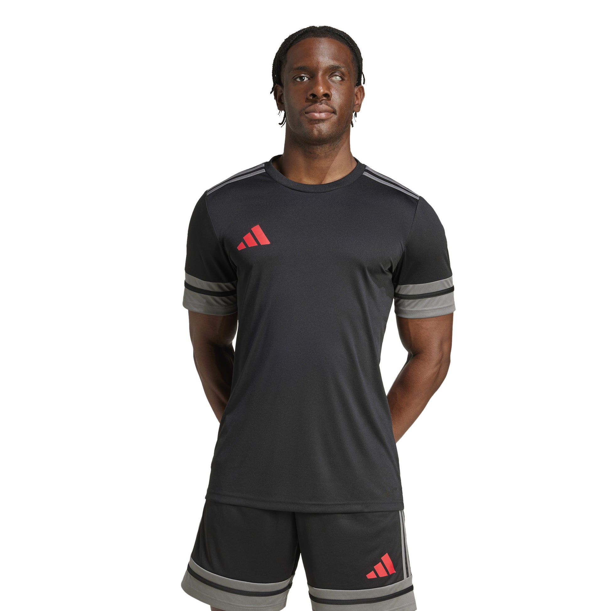 Adidas Squadra 25 SS Shirt - Black/Team Grey Four/Pure Ruby