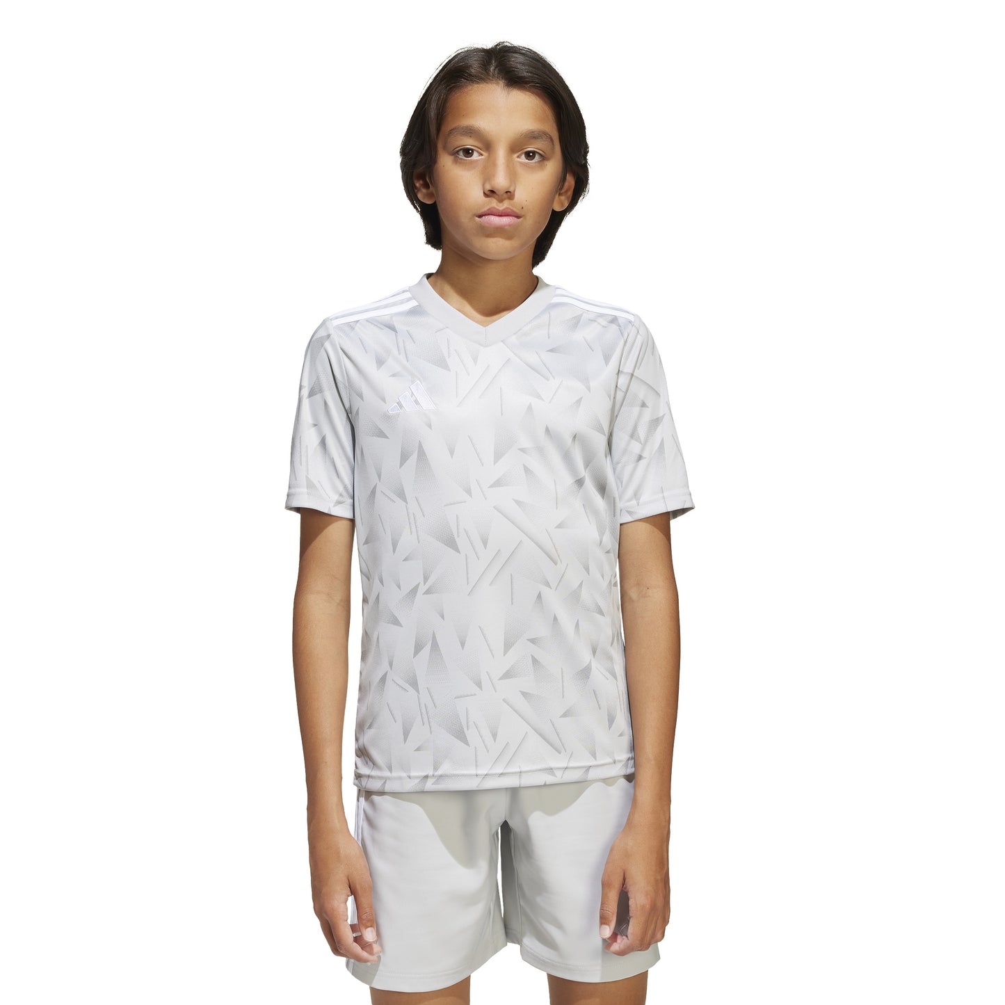 Adidas Junior Team Icon 25 SS Shirt Team Light Grey/White