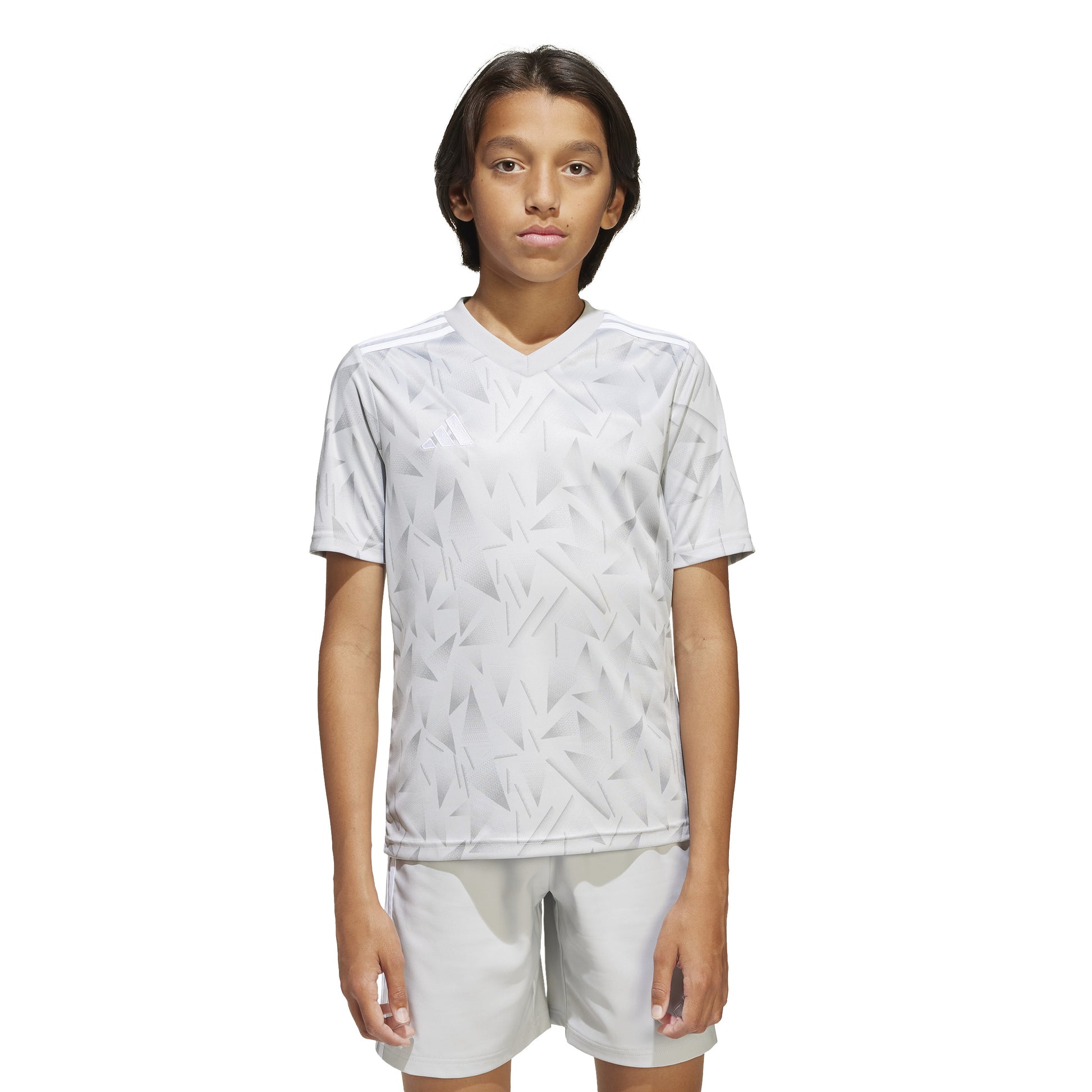 Adidas Junior Team Icon 25 SS Shirt Team Light Grey/White