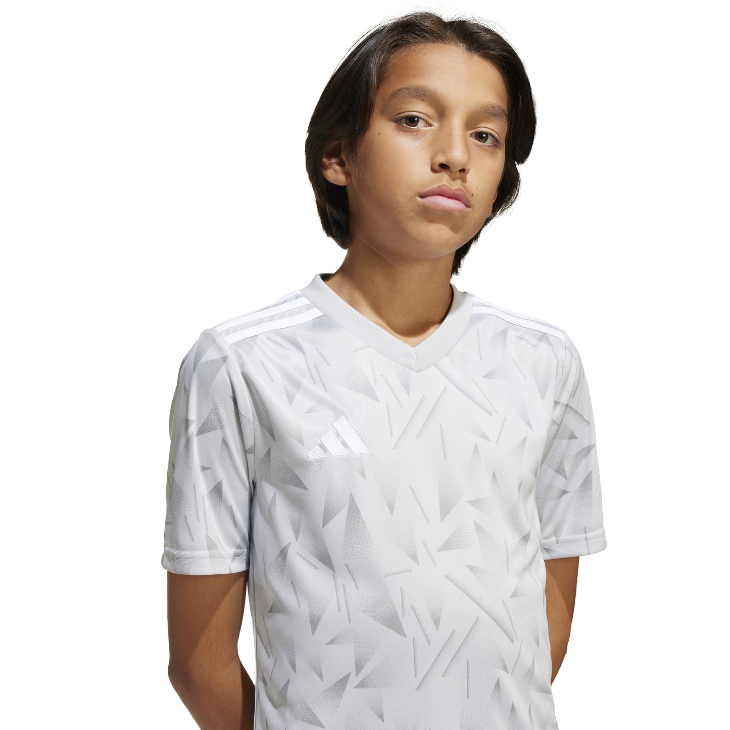 Adidas Junior Team Icon 25 SS Shirt Team Light Grey/White