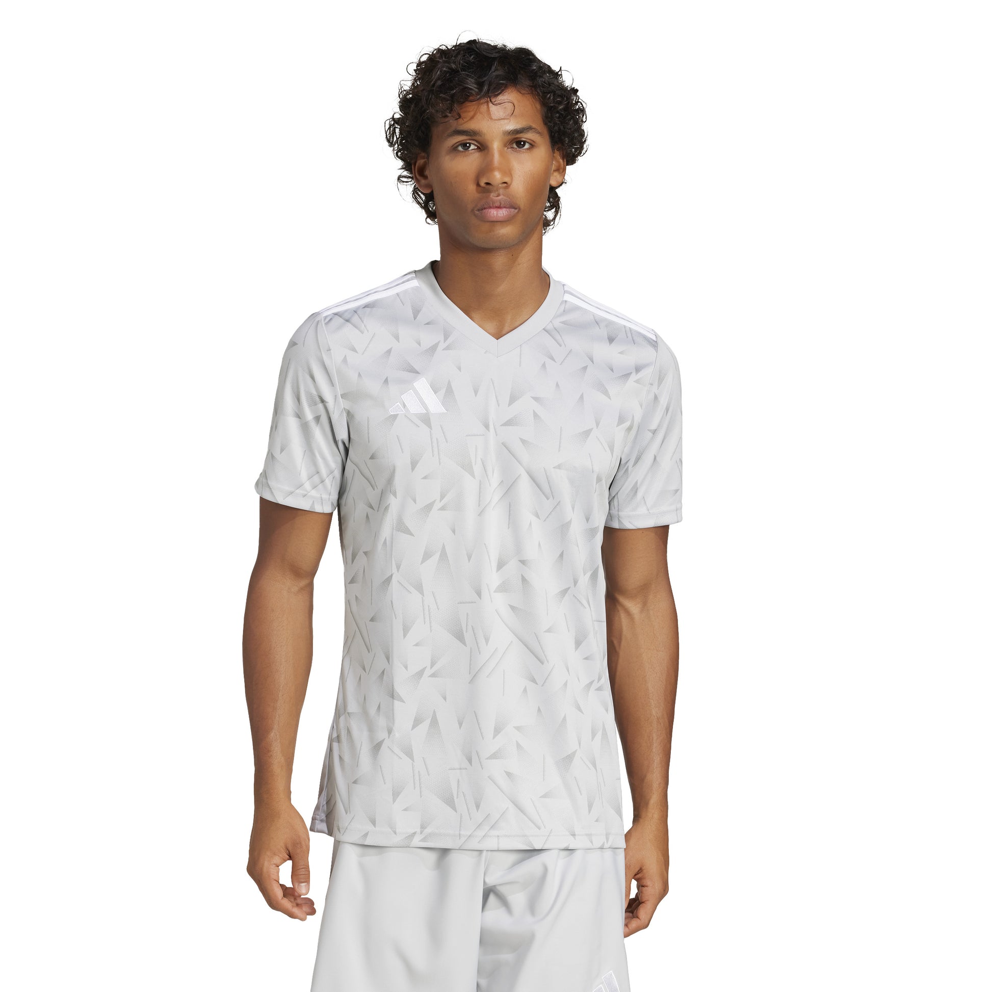 Adidas Team Icon 25 Slim SS Shirt Team Light Grey/White
