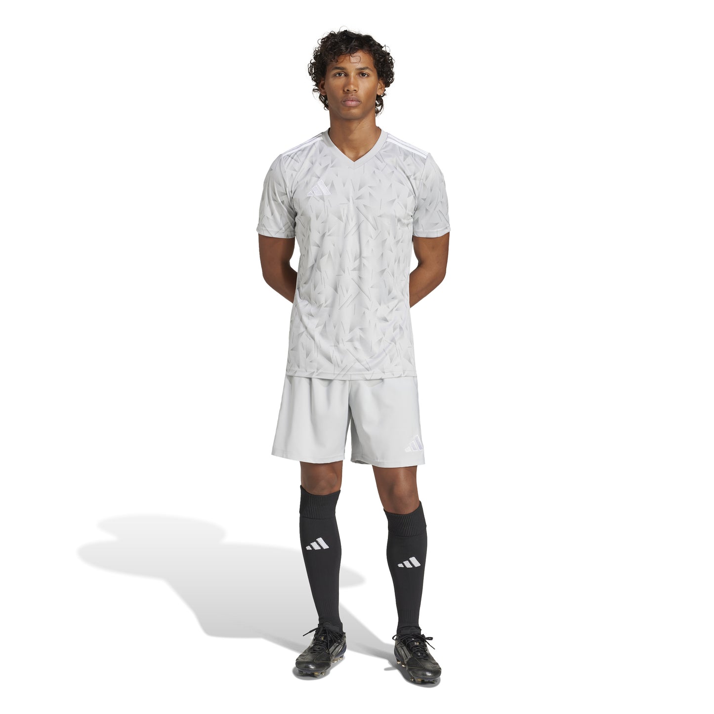 Adidas Team Icon 25 Slim SS Shirt Team Light Grey/White