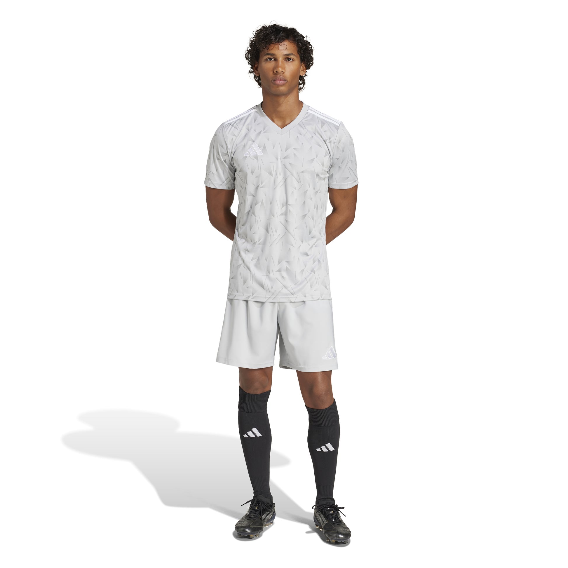 Adidas Team Icon 25 Slim SS Shirt Team Light Grey/White