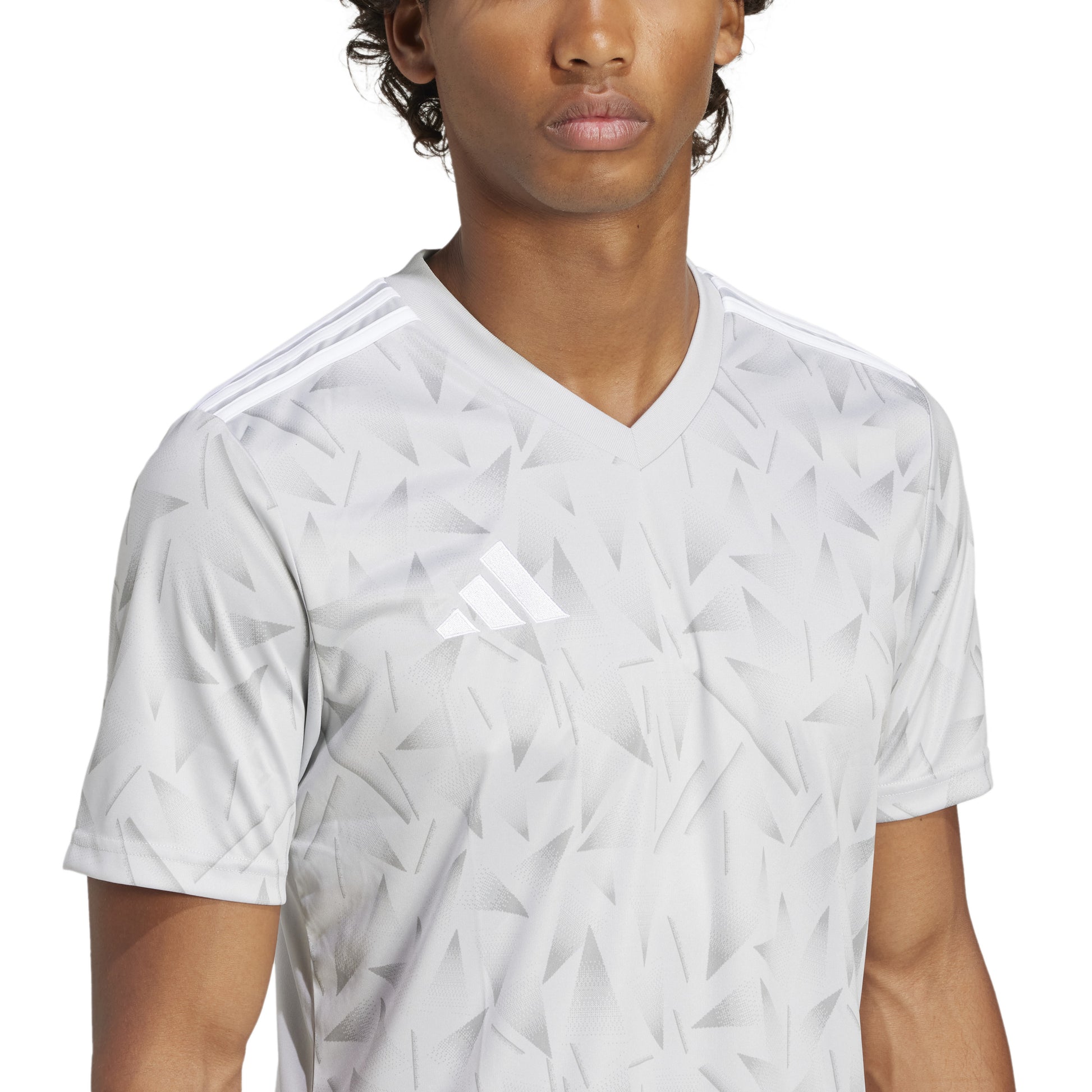 Adidas Team Icon 25 Slim SS Shirt Team Light Grey/White