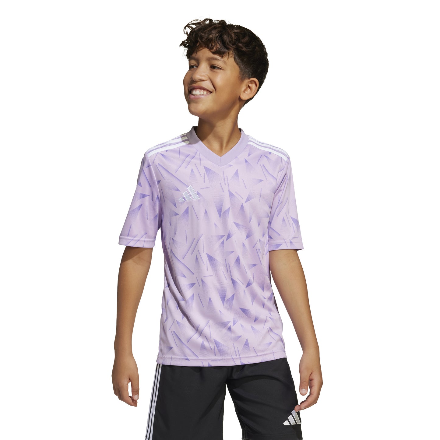Adidas Junior Team Icon 25 SS Shirt Purple Glow/White