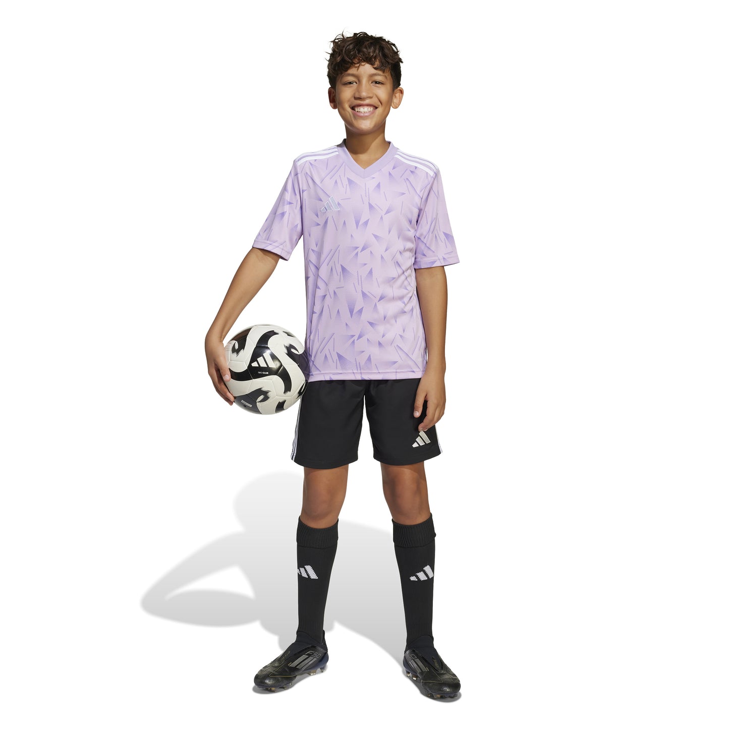Adidas Junior Team Icon 25 SS Shirt Purple Glow/White