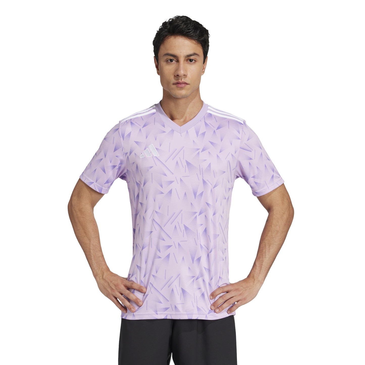 Adidas Team Icon 25 Slim SS Shirt Purple Glow/White