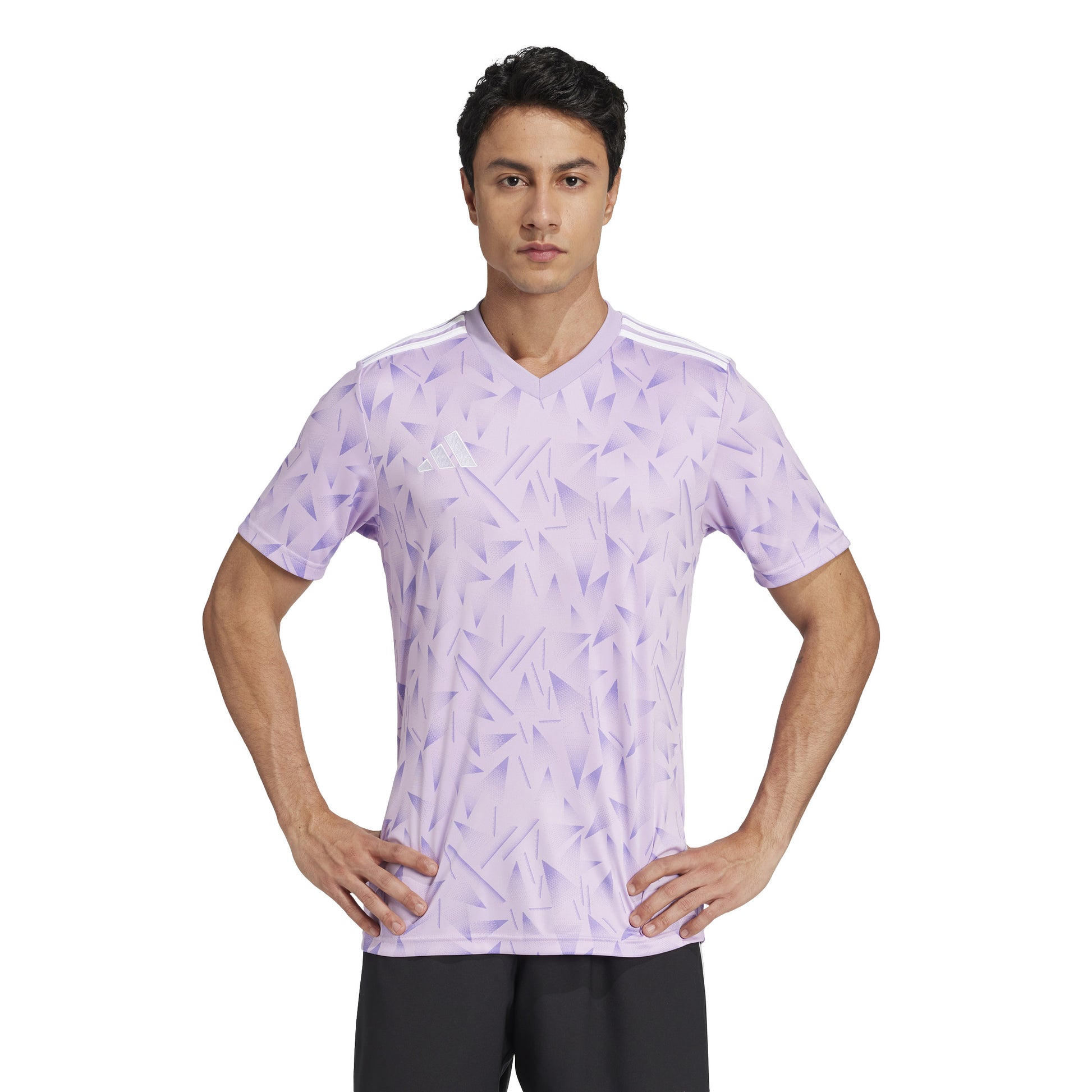 Adidas Team Icon 25 Slim SS Shirt Purple Glow/White