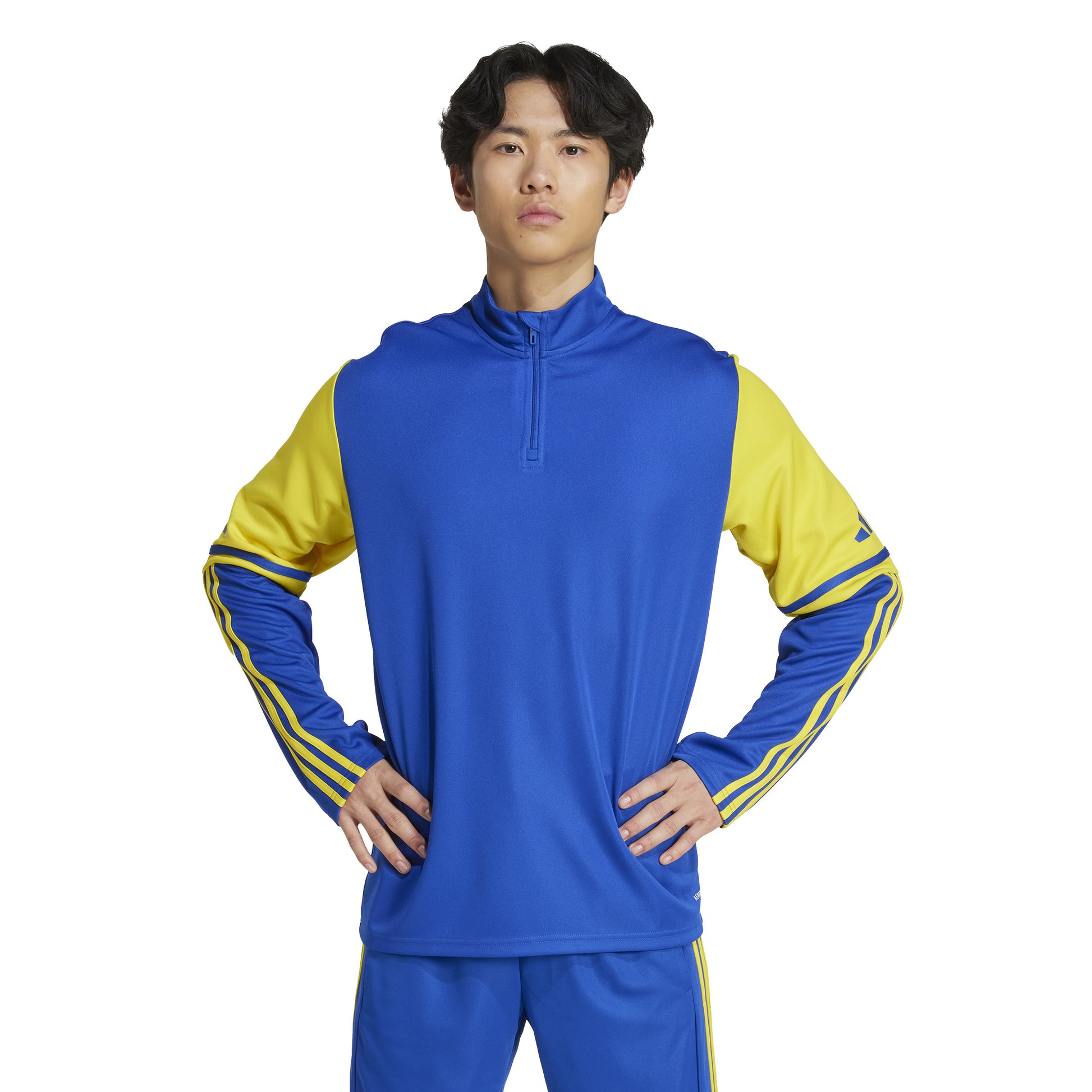 Adidas Squadra 25 1/4 Zip Training Top - Team Royal Blue/Team Yellow