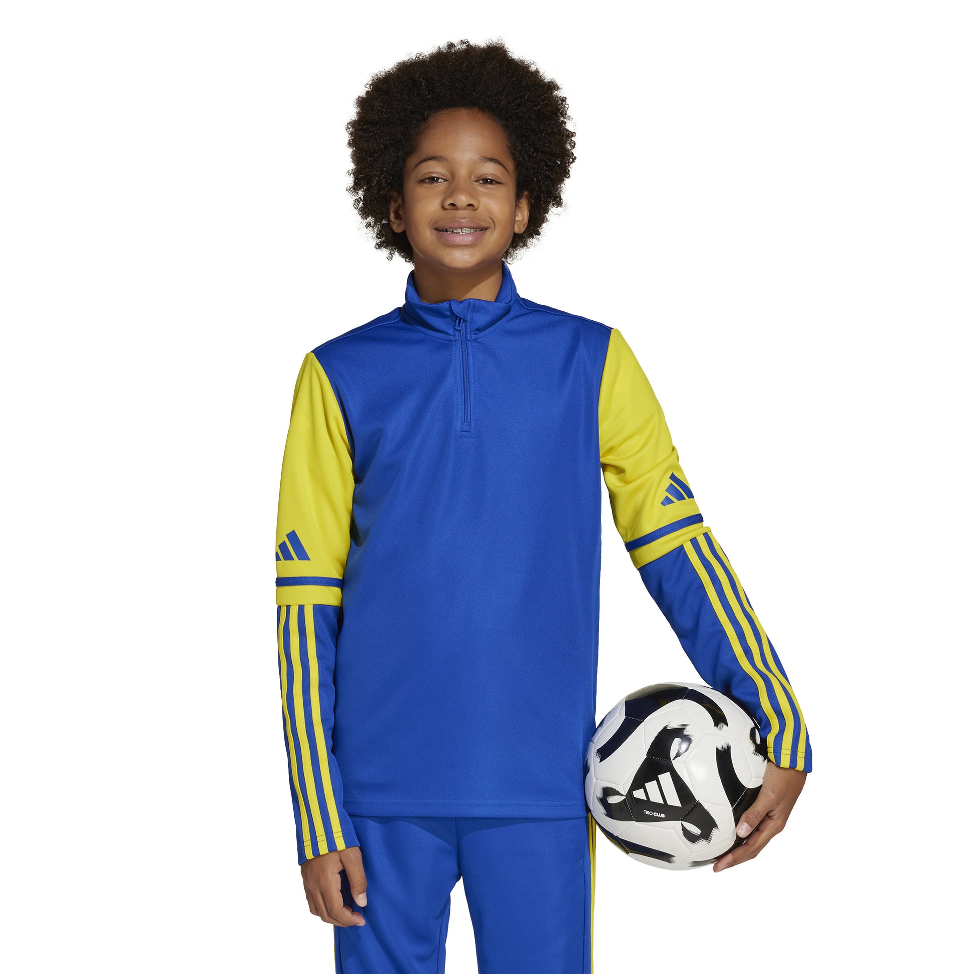 Adidas Squadra 25 1/4 Zip Training Top - Team Royal Blue/Team Yellow