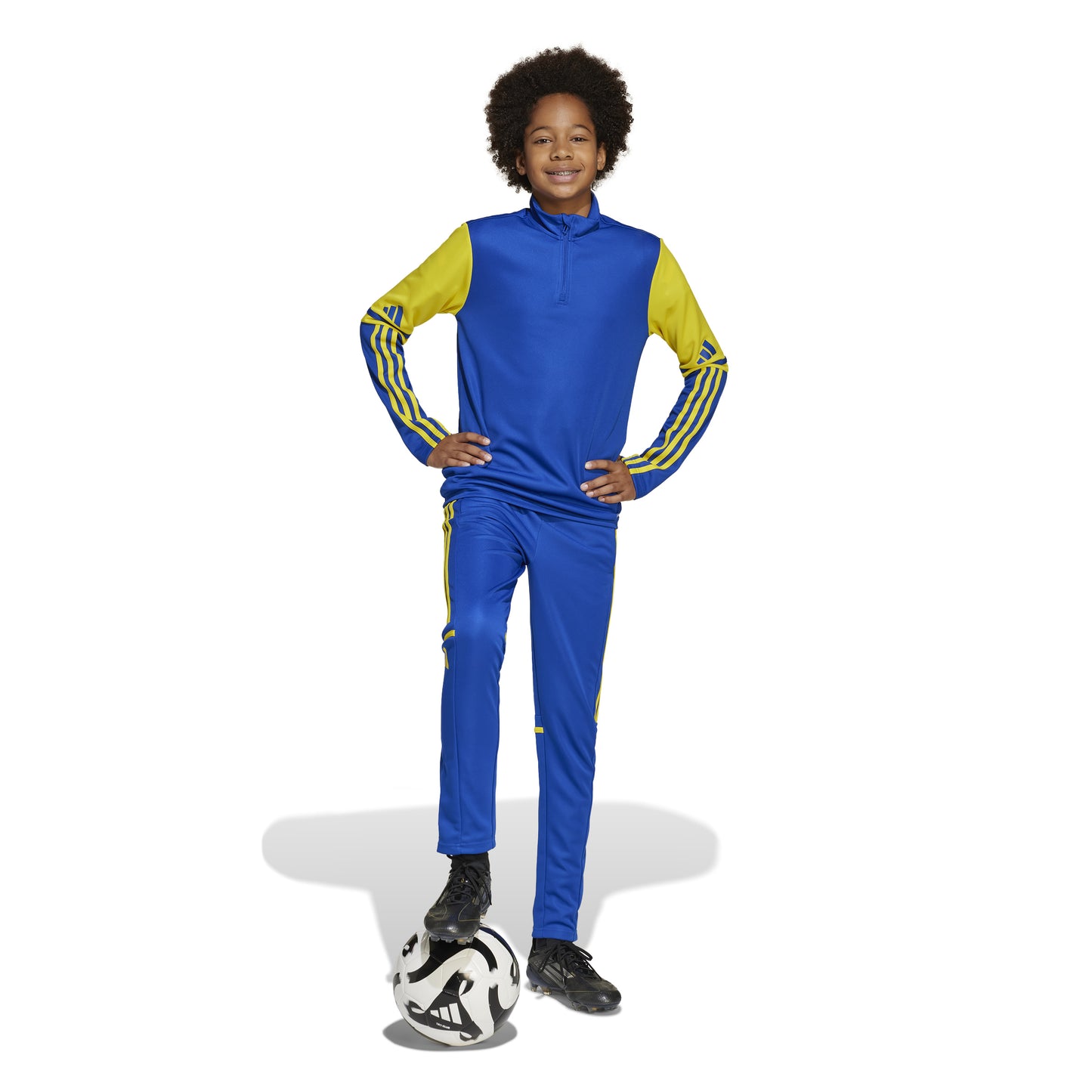 Adidas Squadra 25 1/4 Zip Training Top - Team Royal Blue/Team Yellow